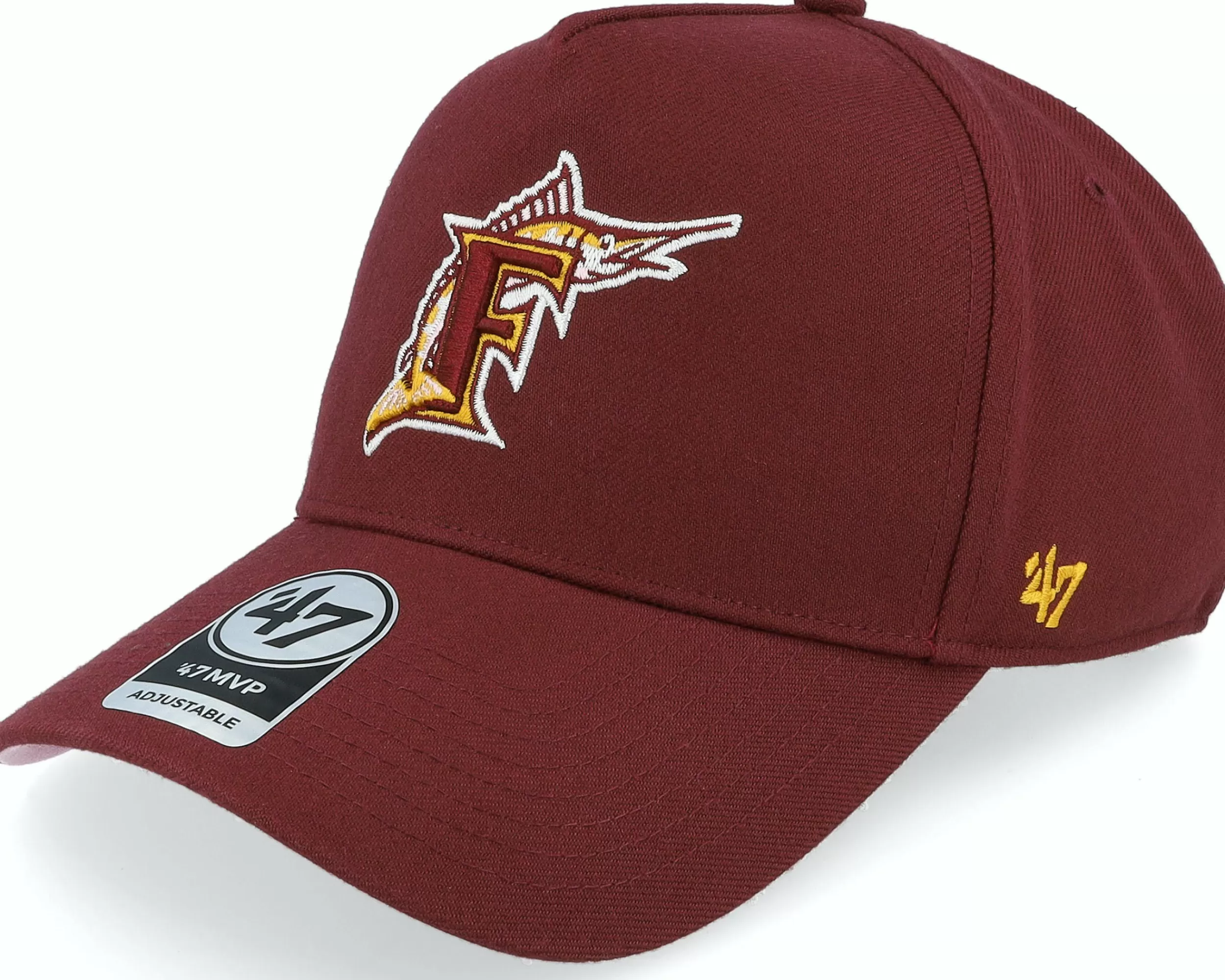 47 Brand Hatstore Exclusive X Miami Marlins Dark Maroon A-Frame Adjustable - -Unisex Adjustable