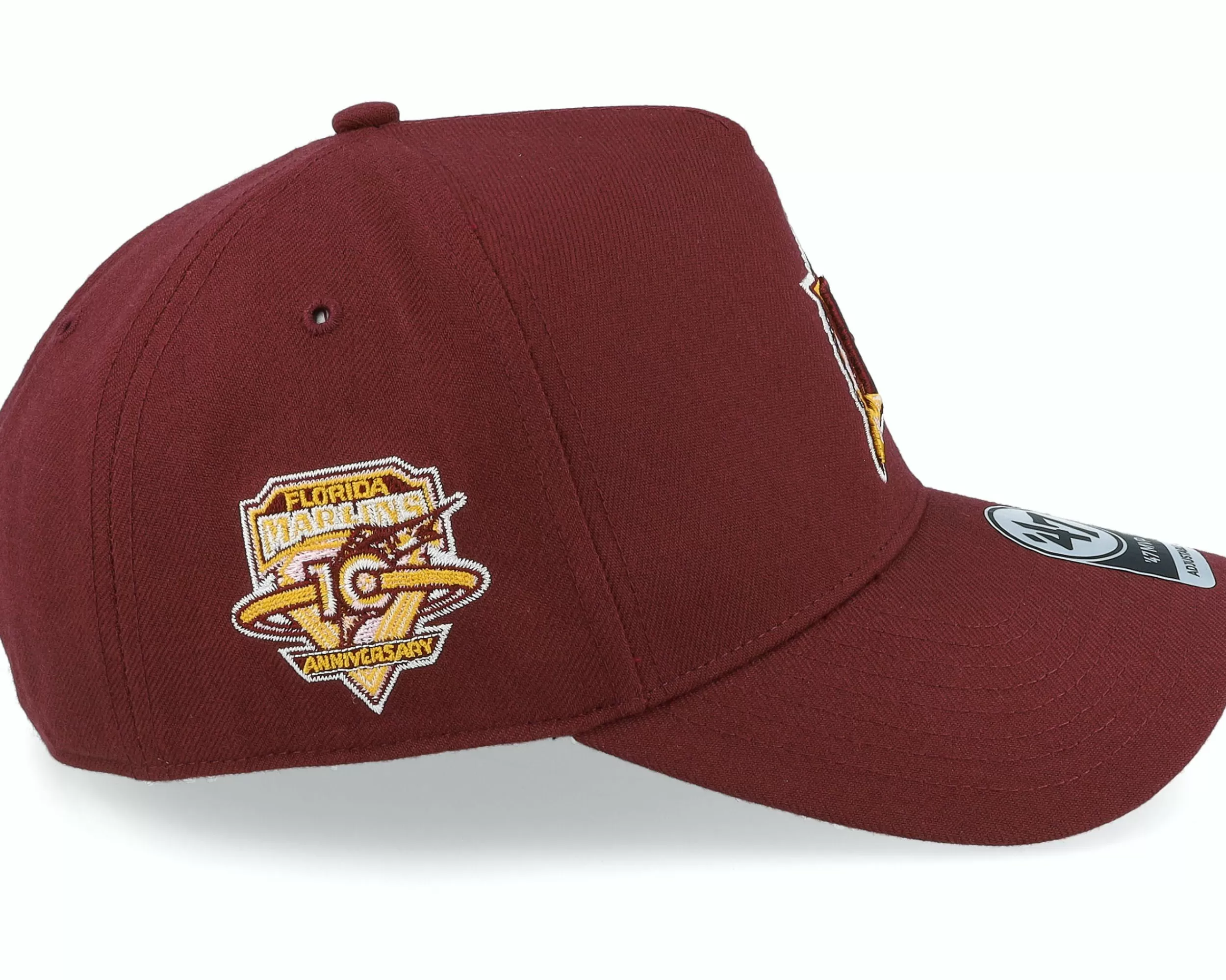 47 Brand Hatstore Exclusive X Miami Marlins Dark Maroon A-Frame Adjustable - -Unisex Adjustable