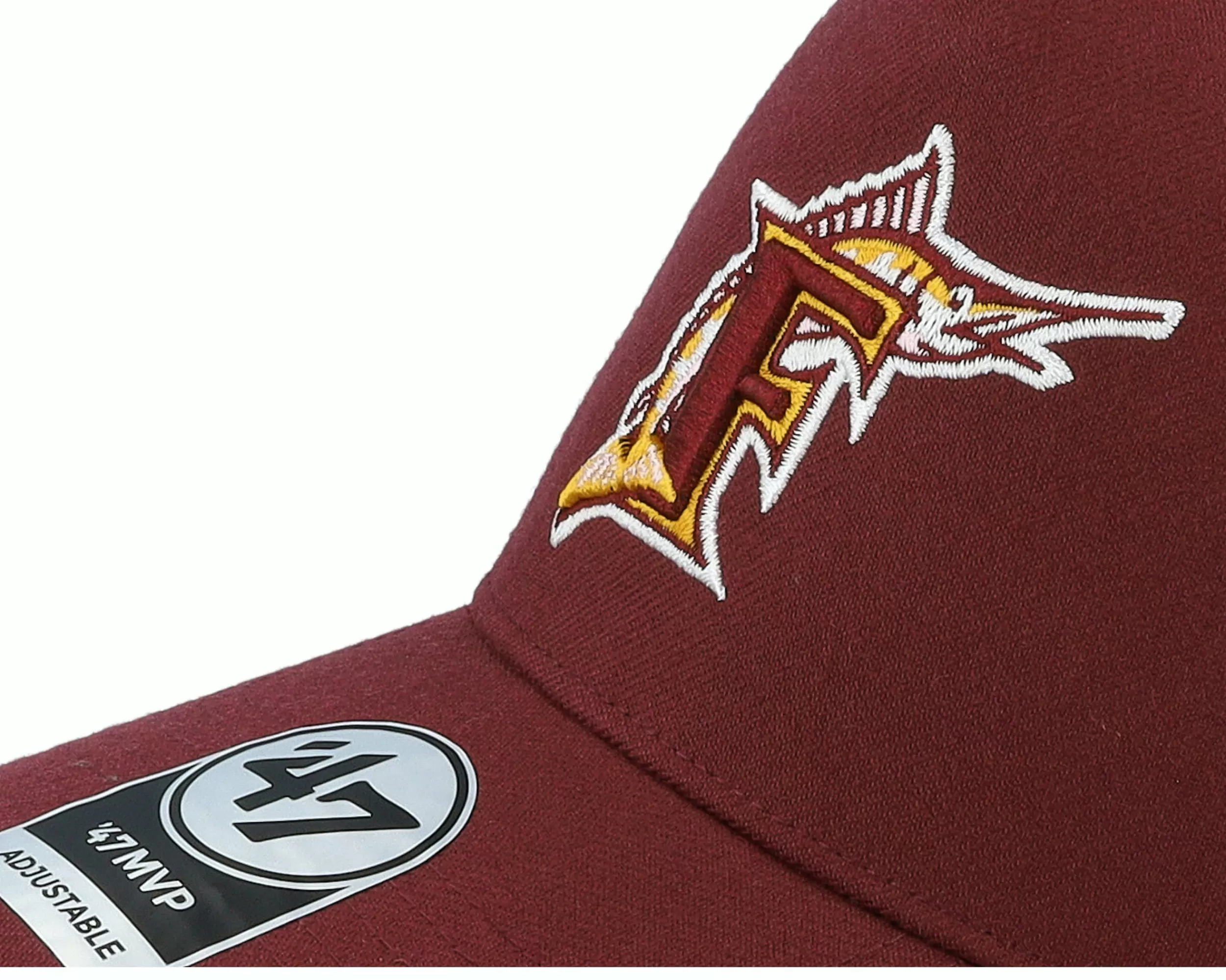 47 Brand Hatstore Exclusive X Miami Marlins Dark Maroon A-Frame Adjustable - -Unisex Adjustable