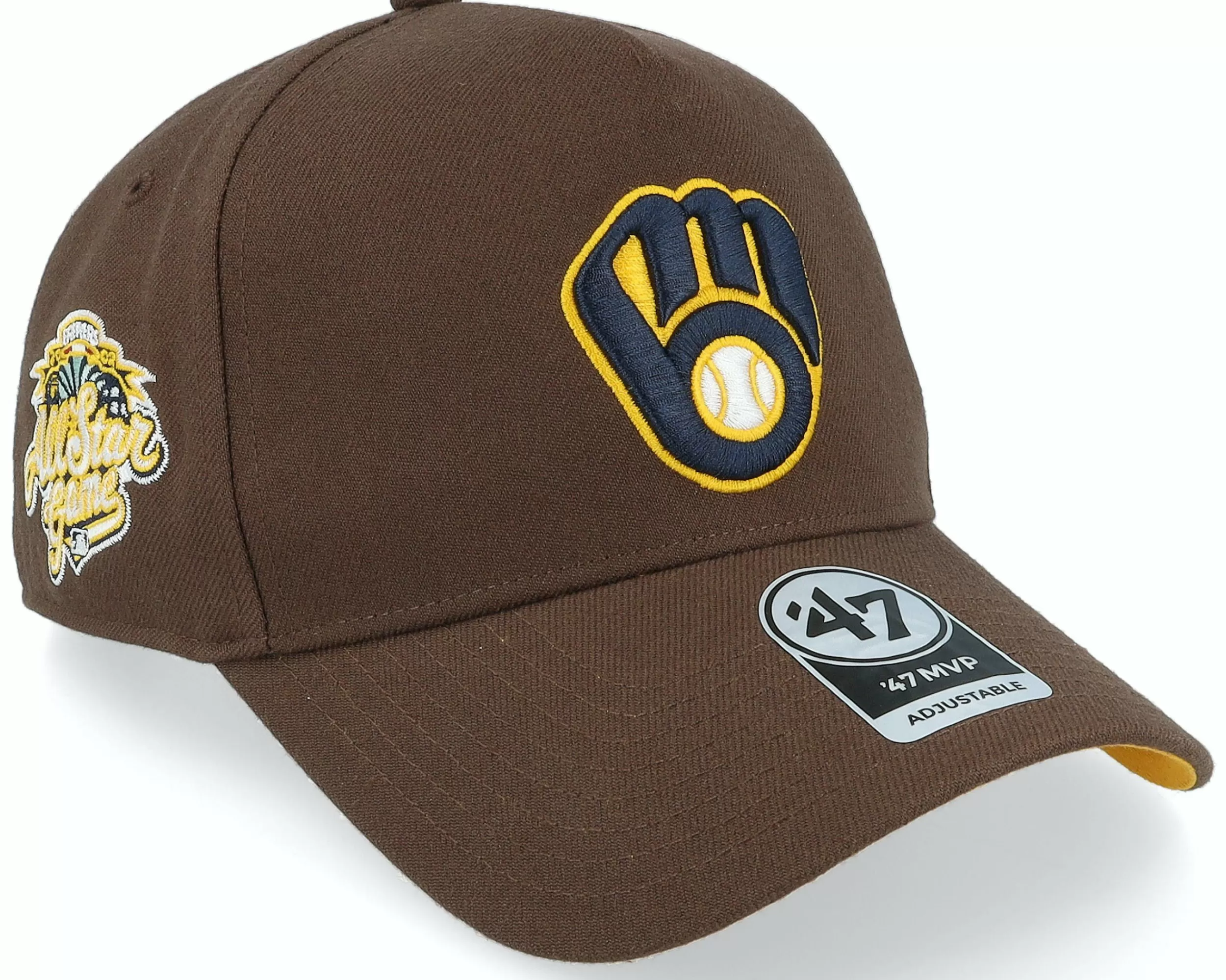 47 Brand Hatstore Exclusive X Milwaukee Brewers Asg Brown A-Frame Adjustable - -Unisex Adjustable