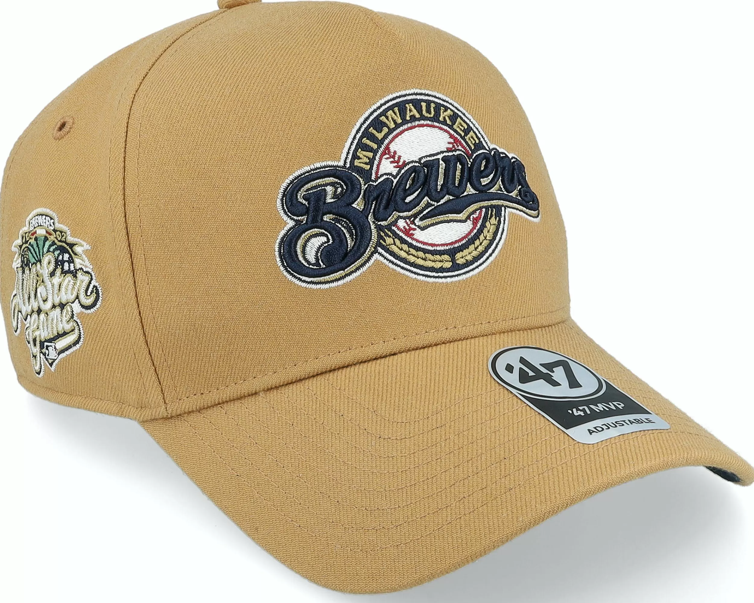 47 Brand Hatstore Exclusive X Milwaukee Brewers Camel A-Frame Adjustable - -Unisex Adjustable