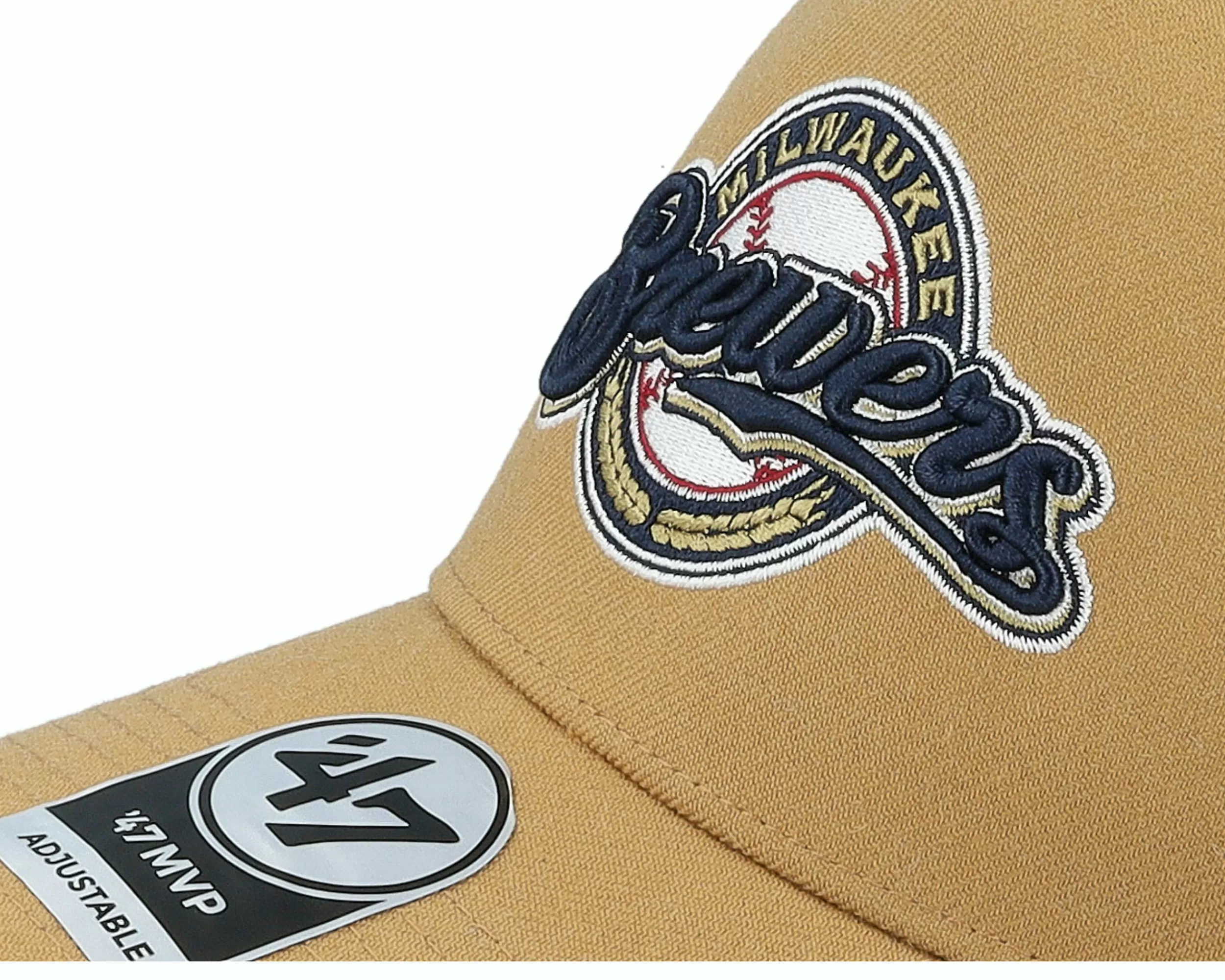 47 Brand Hatstore Exclusive X Milwaukee Brewers Camel A-Frame Adjustable - -Unisex Adjustable