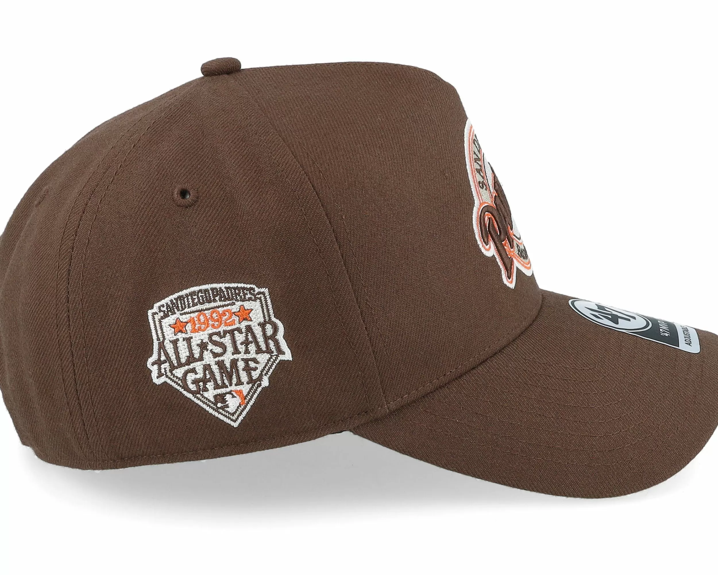 47 Brand Hatstore Exclusive X San Diego Padres Sure Shot Mvp Brown A-Frame Adjustable - -Unisex Adjustable