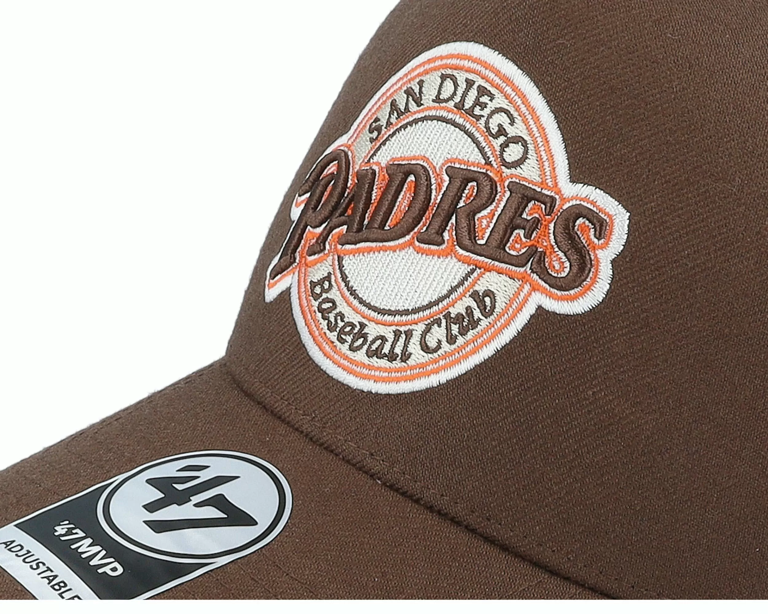 47 Brand Hatstore Exclusive X San Diego Padres Sure Shot Mvp Brown A-Frame Adjustable - -Unisex Adjustable