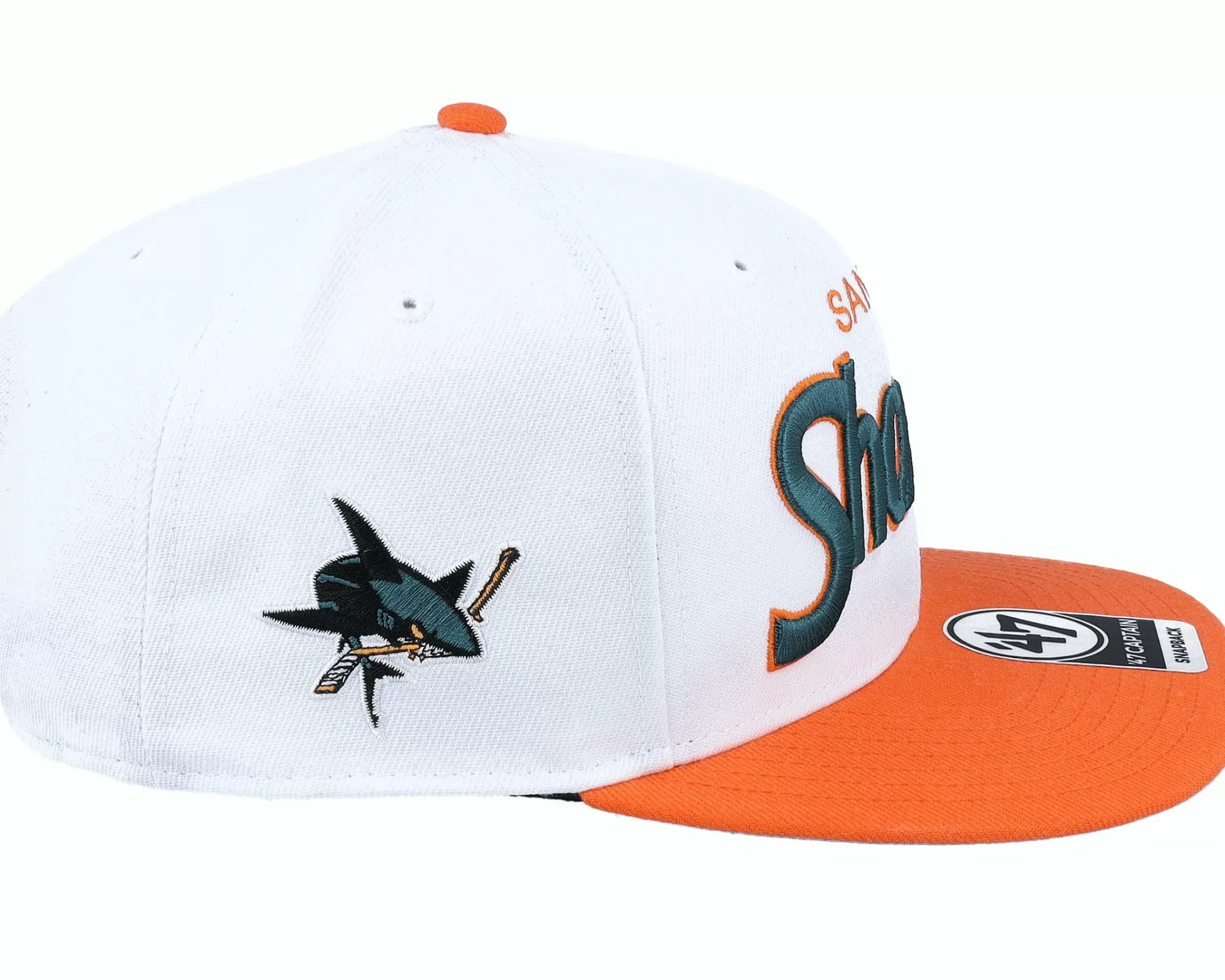 47 Brand Hatstore Exclusive X San Jose Sharks Script Snapback - -Unisex Snapback