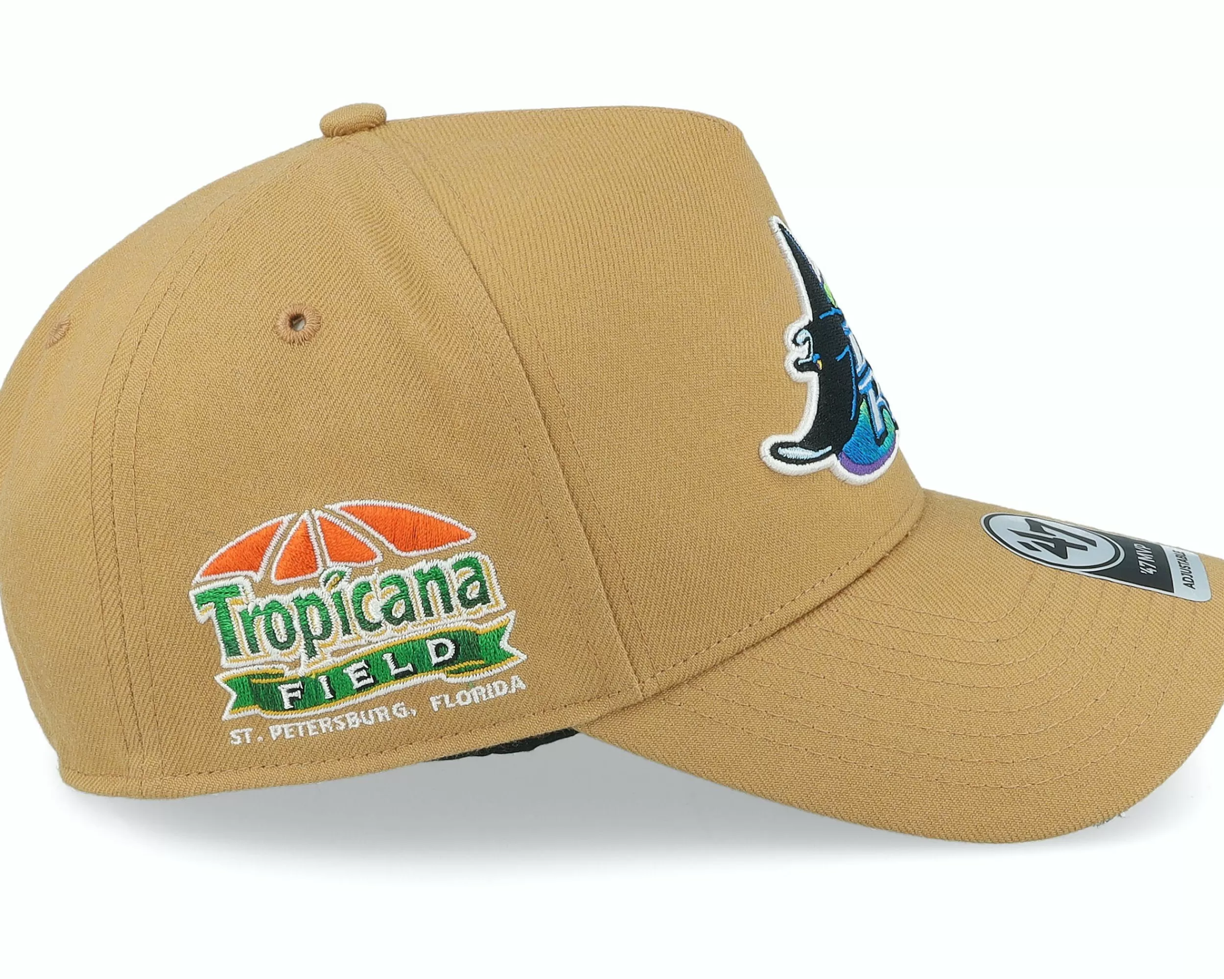 47 Brand Hatstore Exclusive X Tampa Bay Rays Dua Camel A-Frame Adjustable - -Unisex Adjustable