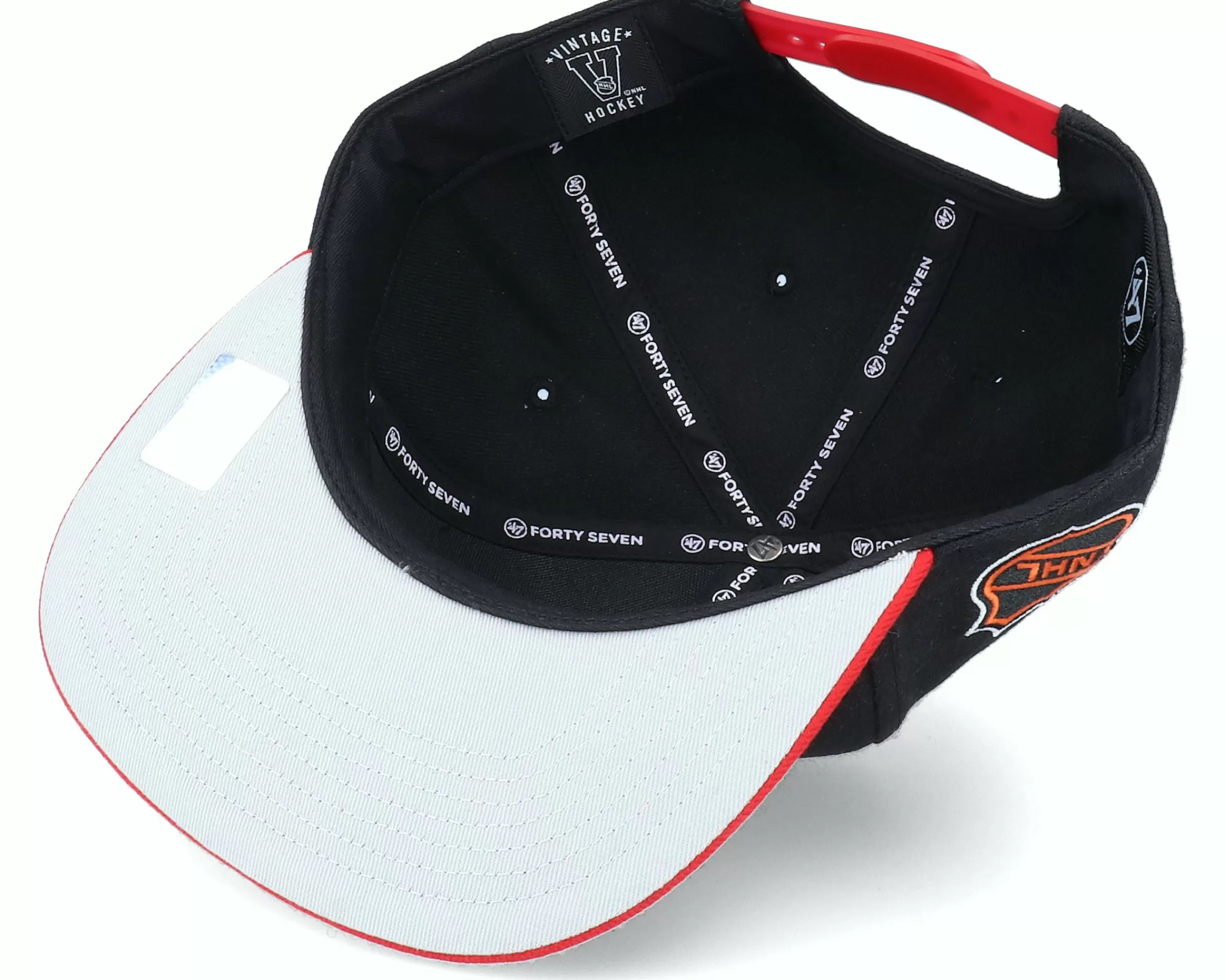 47 Brand Hatstore Exclusive X Winnipeg Jets Sure Shot Two Tone Captain Black/Red Snapback - -Unisex Snapback