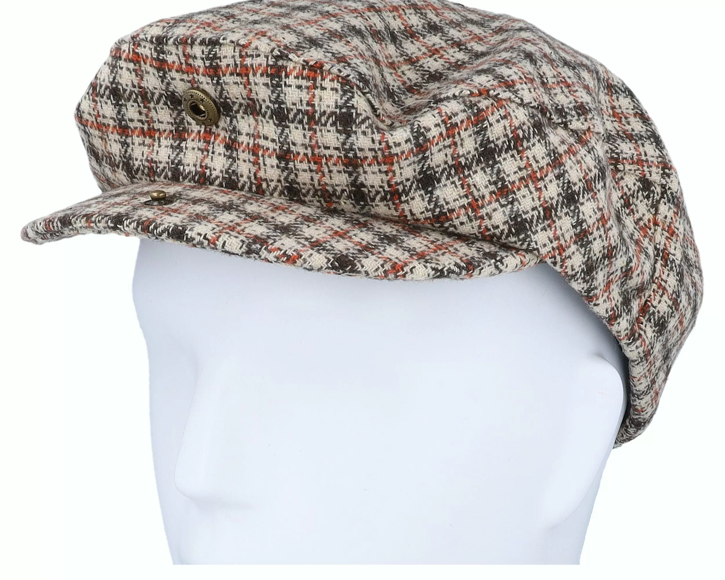 Brixton Hooligan Lw X Sand/Dark Earth/Paradise Orange Snap Cap - -Unisex Flat Caps