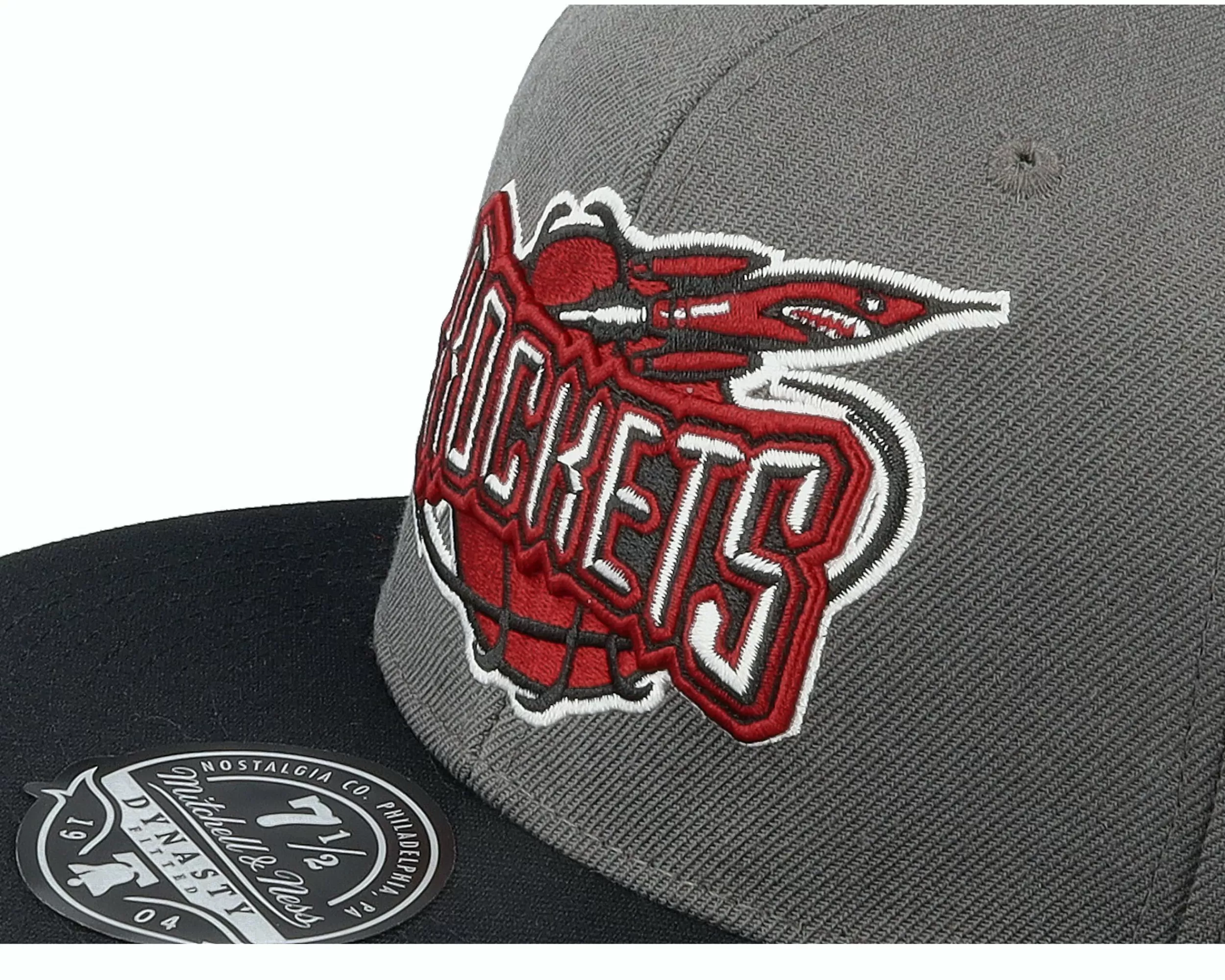 Mitchell & Ness Houston Rockets Born And Bred Fitted Grey/Black Fitted - -Unisex Fitted
