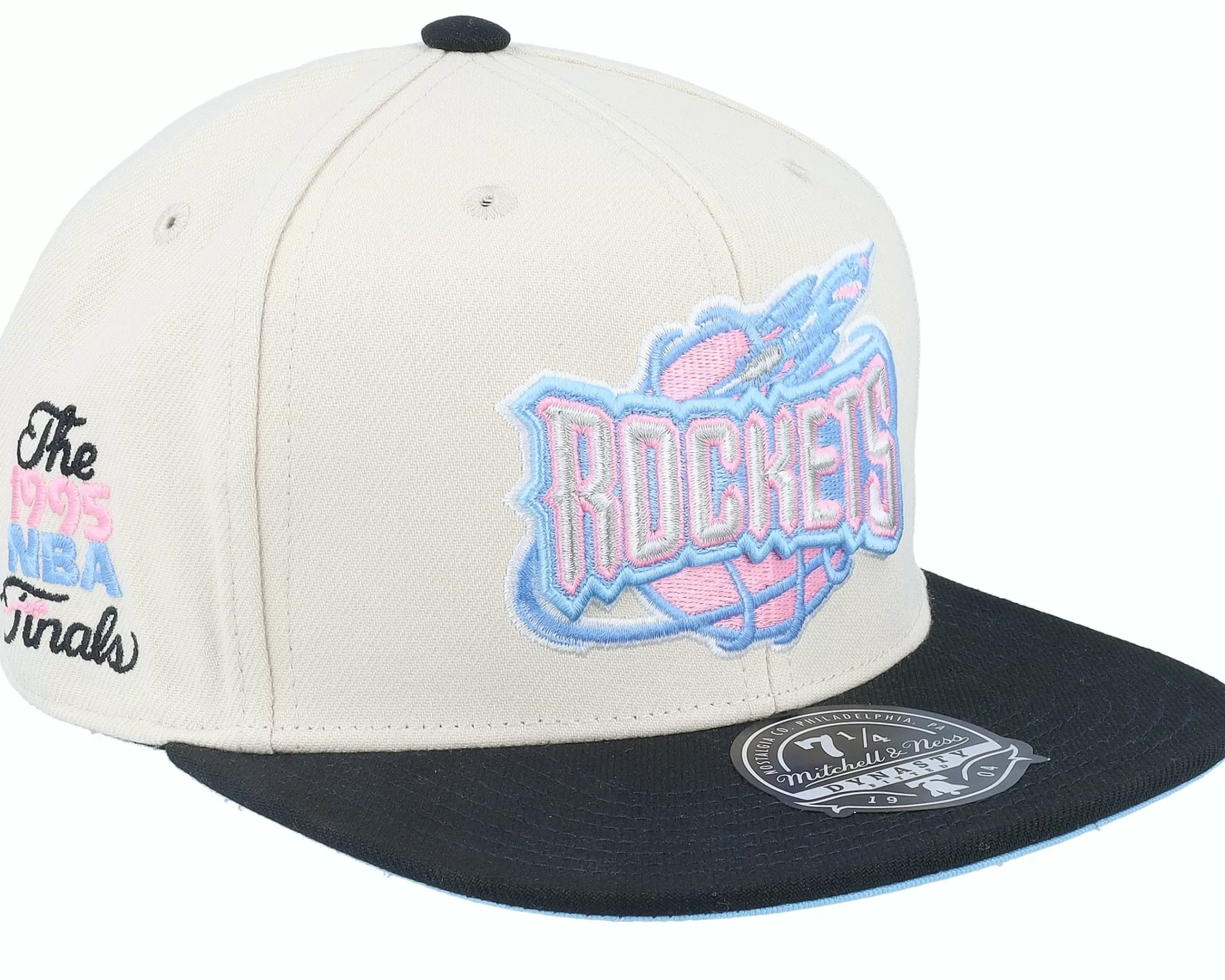 Mitchell & Ness Houston Rockets Ivory Pastel Off White Fitted - -Unisex Fitted