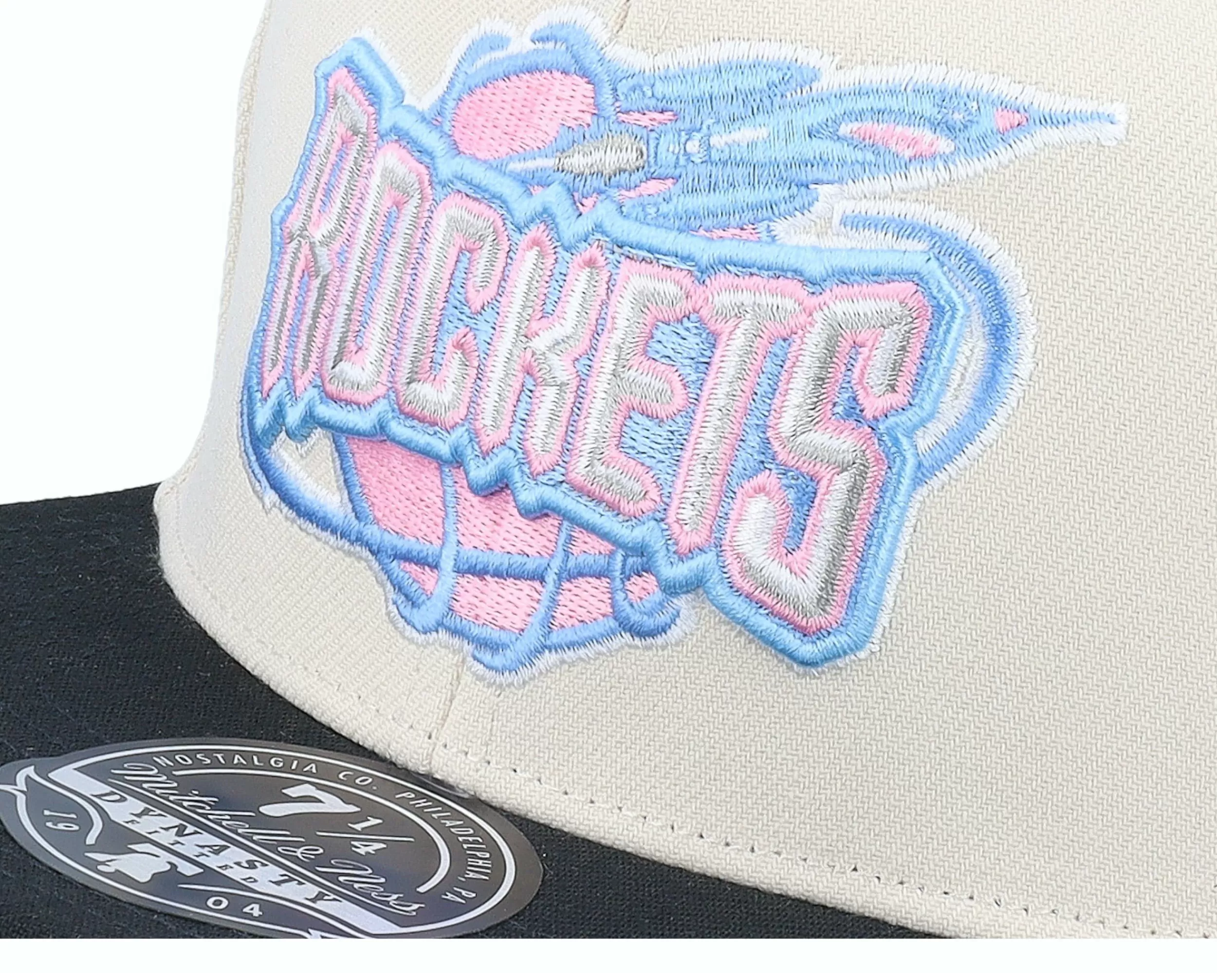 Mitchell & Ness Houston Rockets Ivory Pastel Off White Fitted - -Unisex Fitted