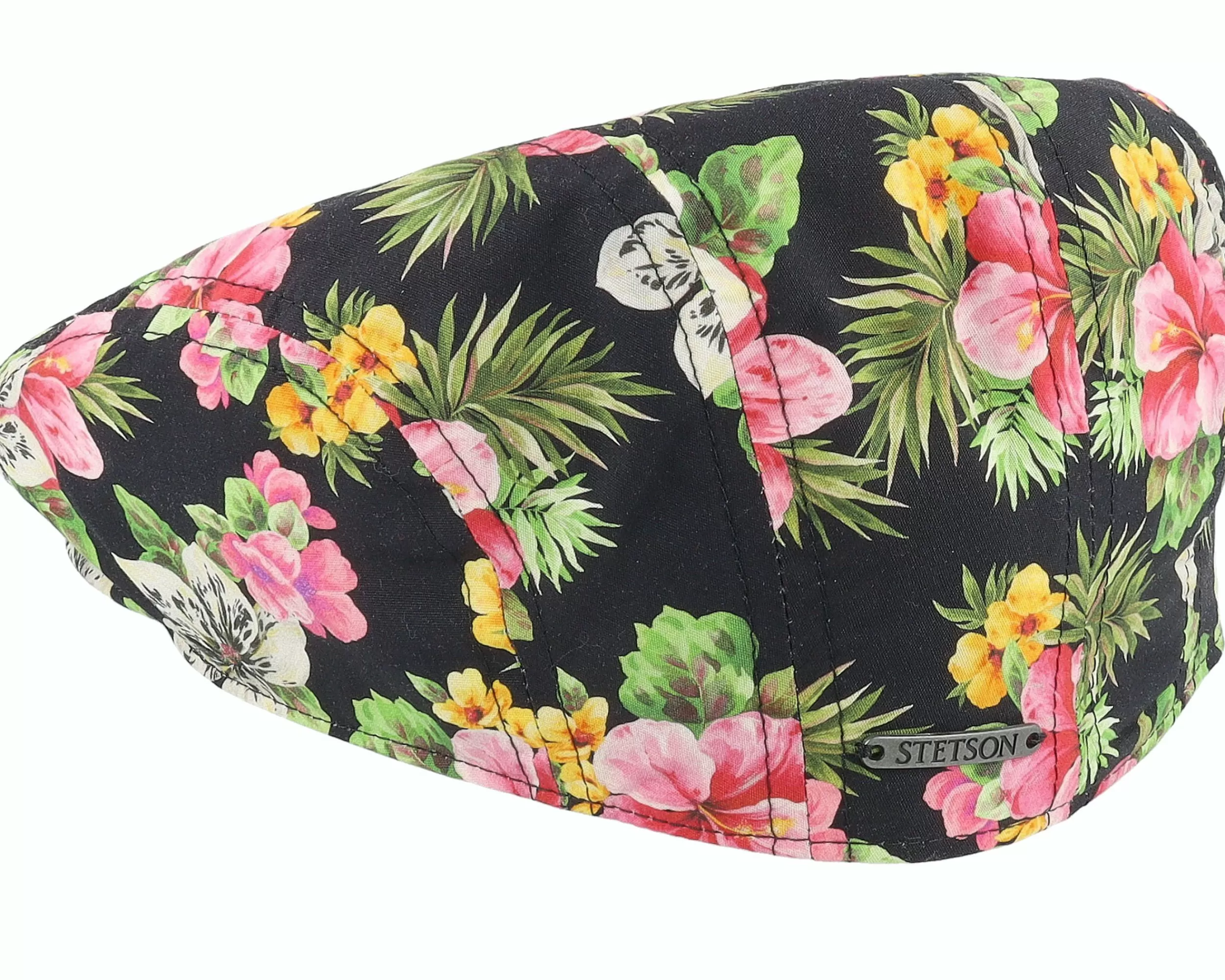 Stetson Ivy Cap Cotton Hawaii Print Floral Pattern Flat Cap - -Unisex Flat Caps