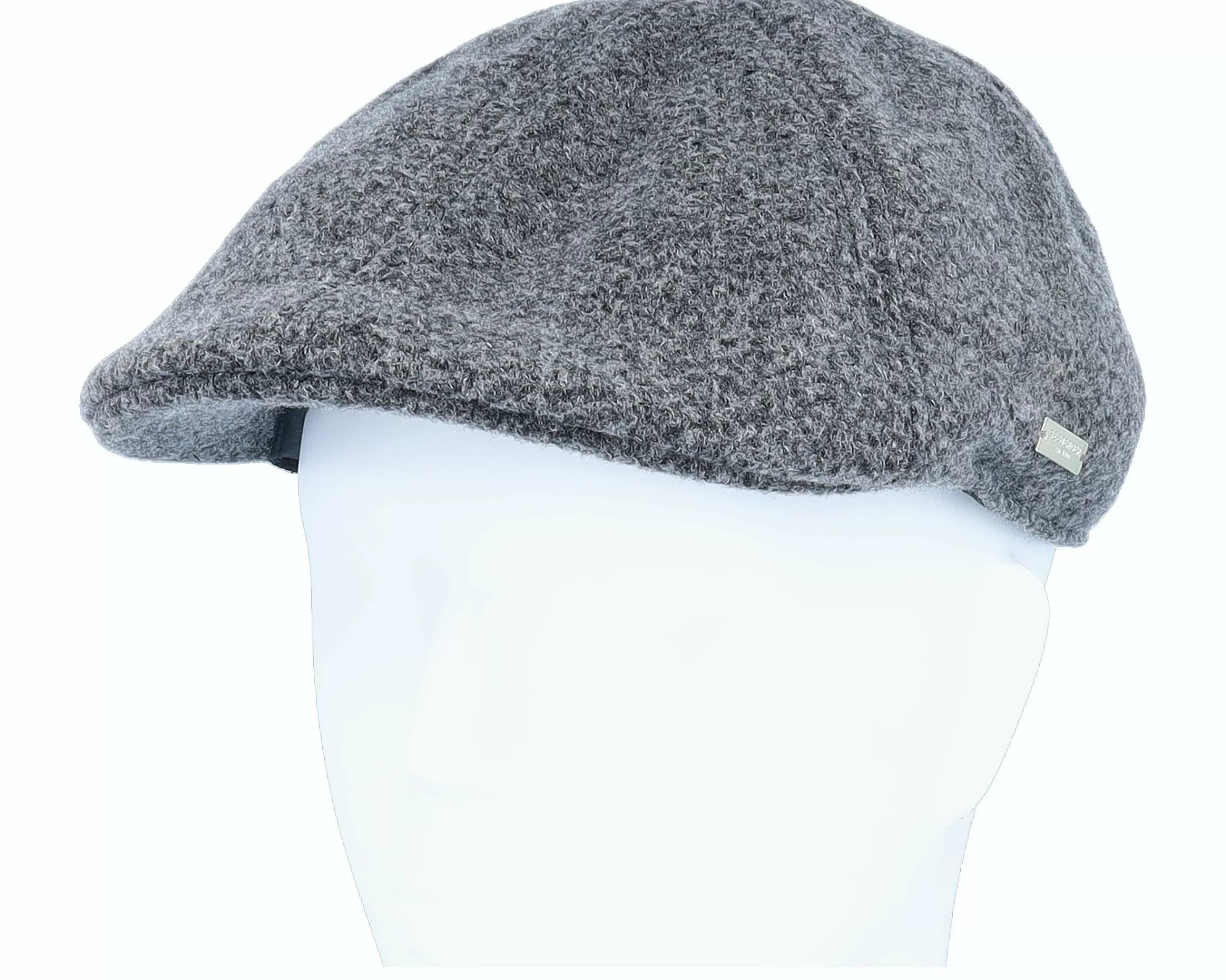 Seeberger Ivy Cap In Wool-Mix Fabric Smoke Gray Flat Cap - -Unisex Flat Caps