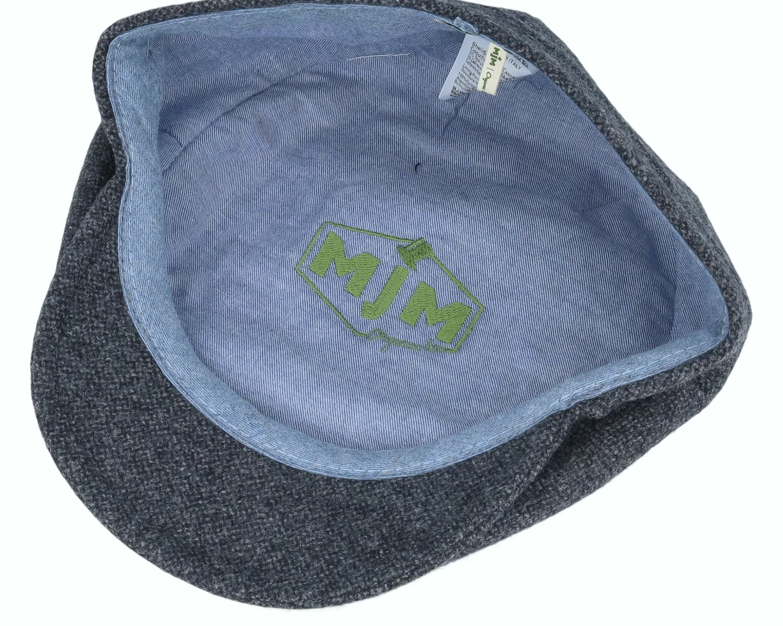MJM Hats Jordan 32 Organic Wool/Cashmere Anthracite Flat Cap - -Unisex Flat Caps