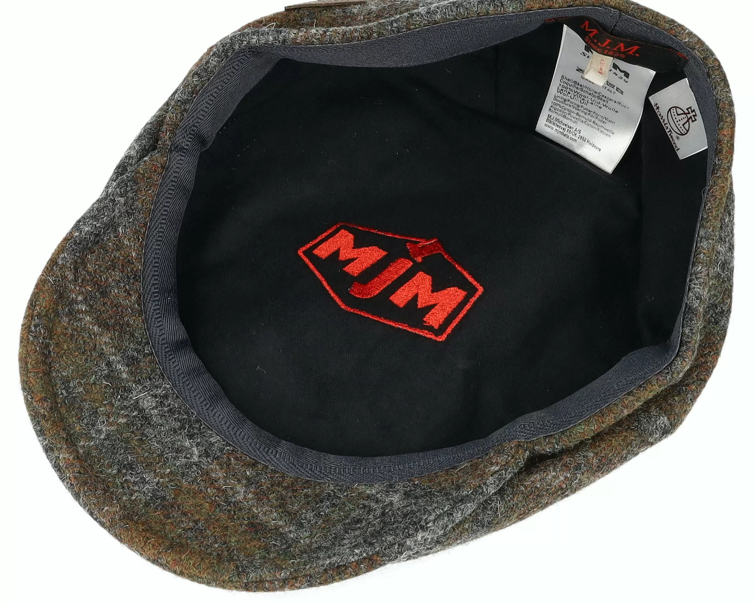 MJM Hats Jordan Harris Tweed Brown/Grey Check Flat Cap - -Unisex Flat Caps