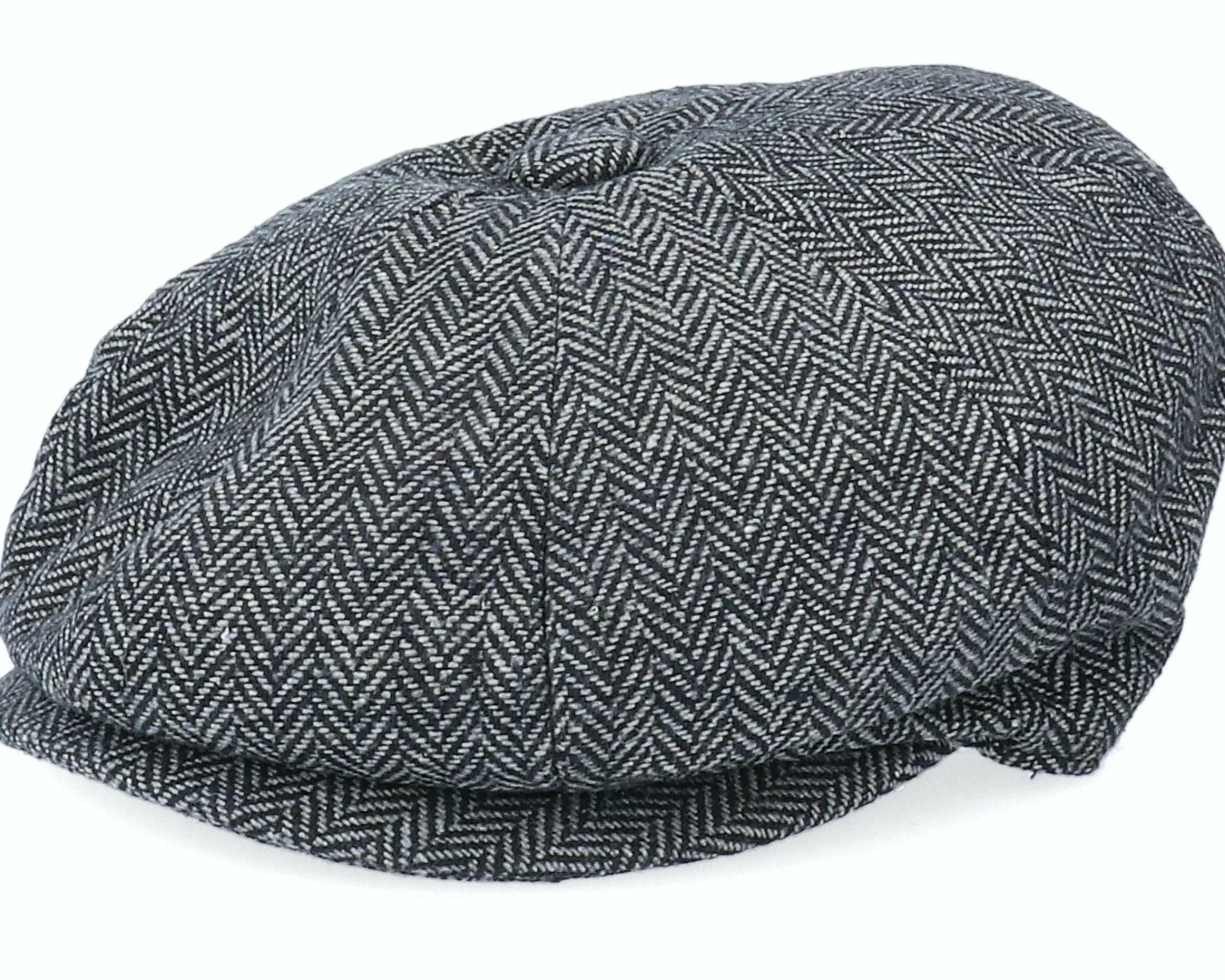 Jaxon & James Kids Herringbone Infant Patch Newsboy Charcoal Flat Cap - -Unisex Flat Caps