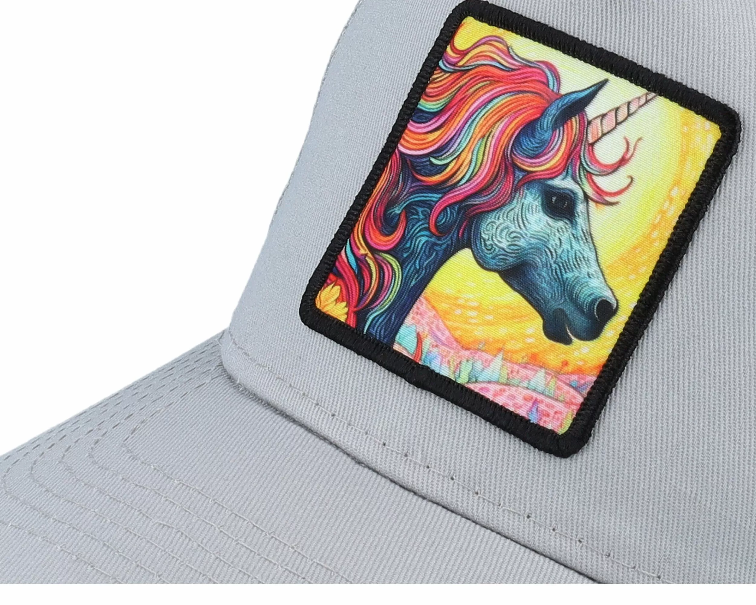 Unicorns Kids Unicorn Sunset Grey Trucker - -Unisex Trucker