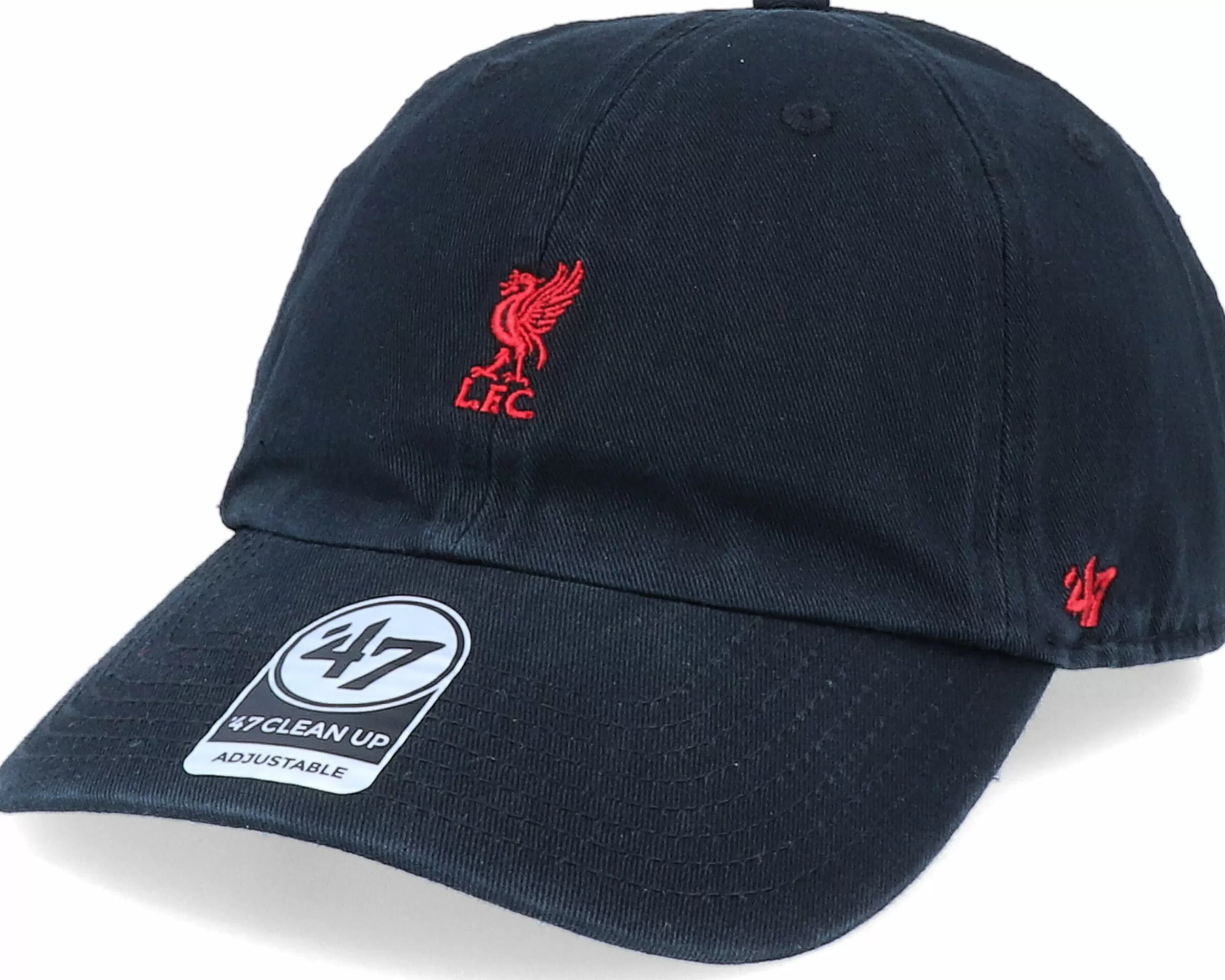 47 Brand Liverpool Clean Up Base Runner Black/Red Adjustable - -Unisex Dad Cap