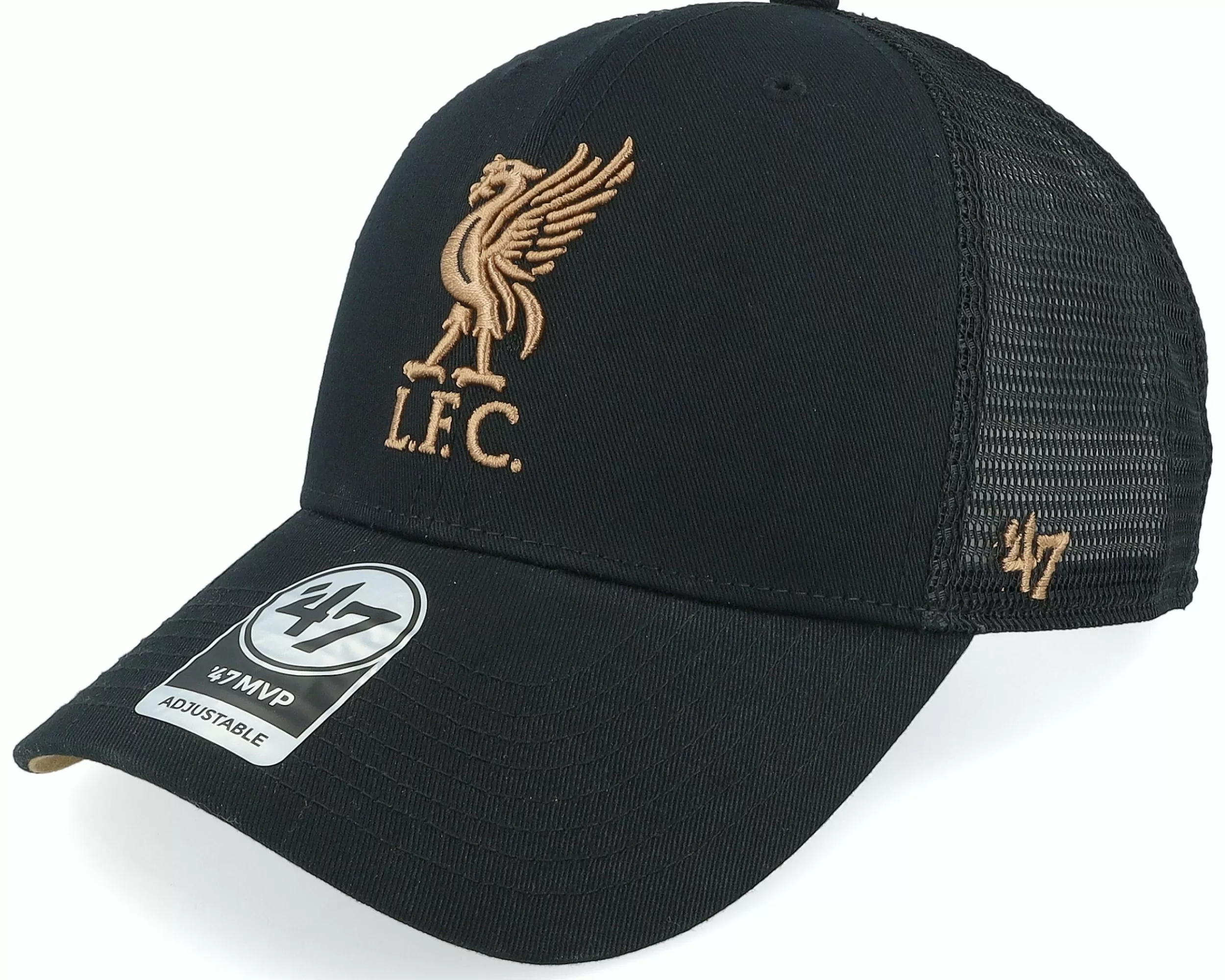 47 Brand Liverpool Fc Epl Ballpark Mesh Mvp Black Trucker - -Unisex Trucker