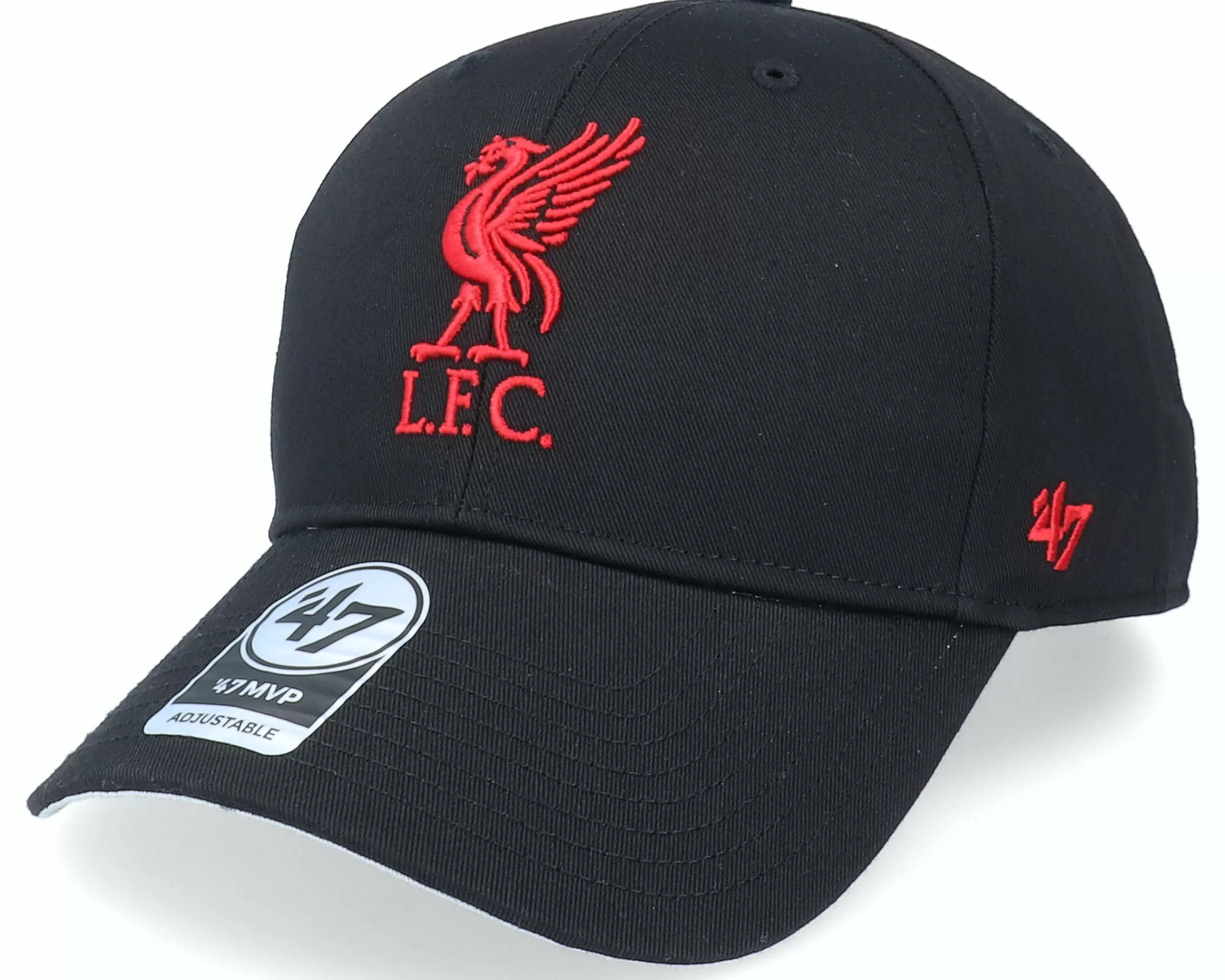47 Brand Liverpool Fc Raised Basic Mvp Black Adjustable - -Unisex Adjustable
