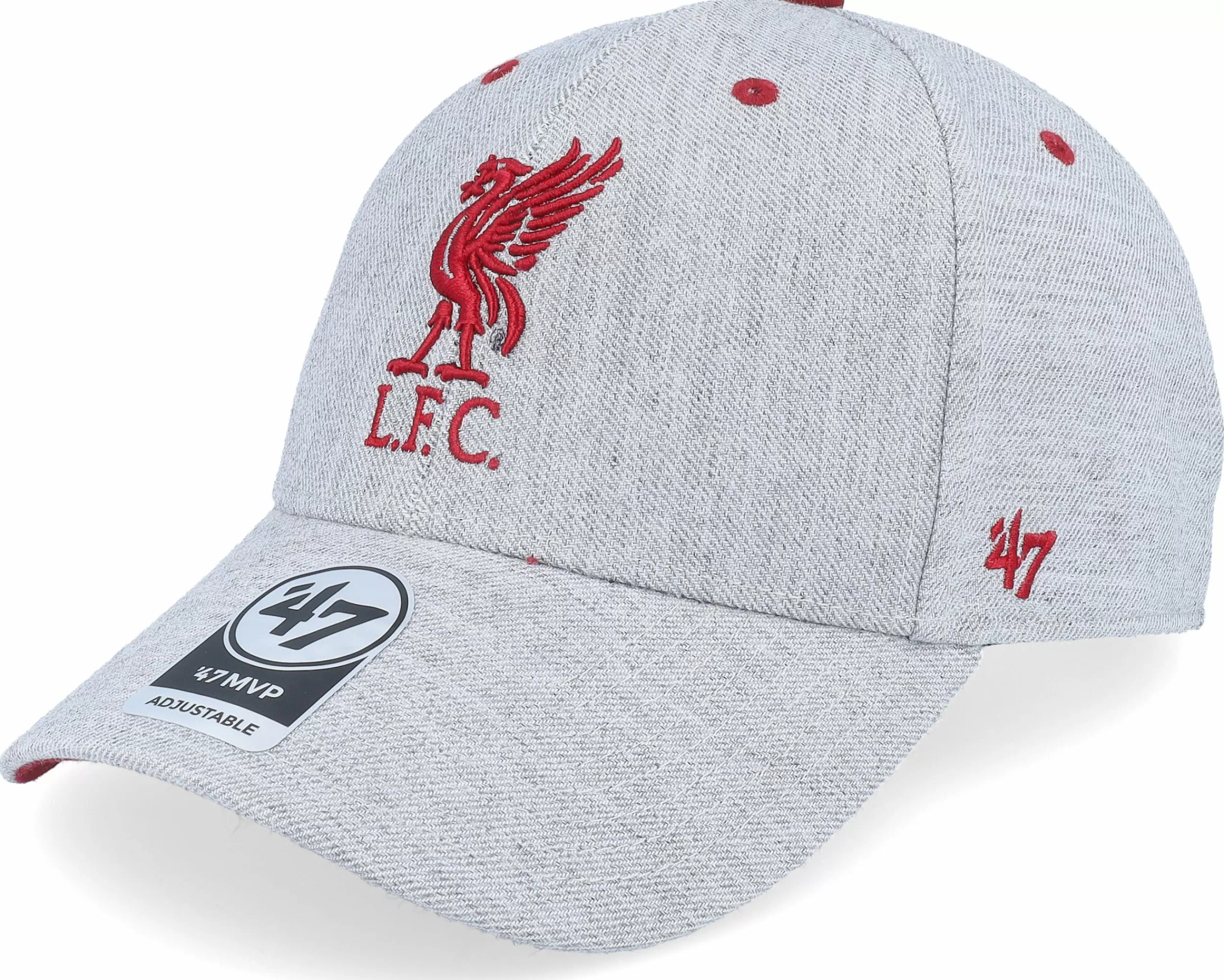 47 Brand Liverpool Storm Cloud Mvp Heather Grey/Maroon Adjustable - -Unisex Adjustable
