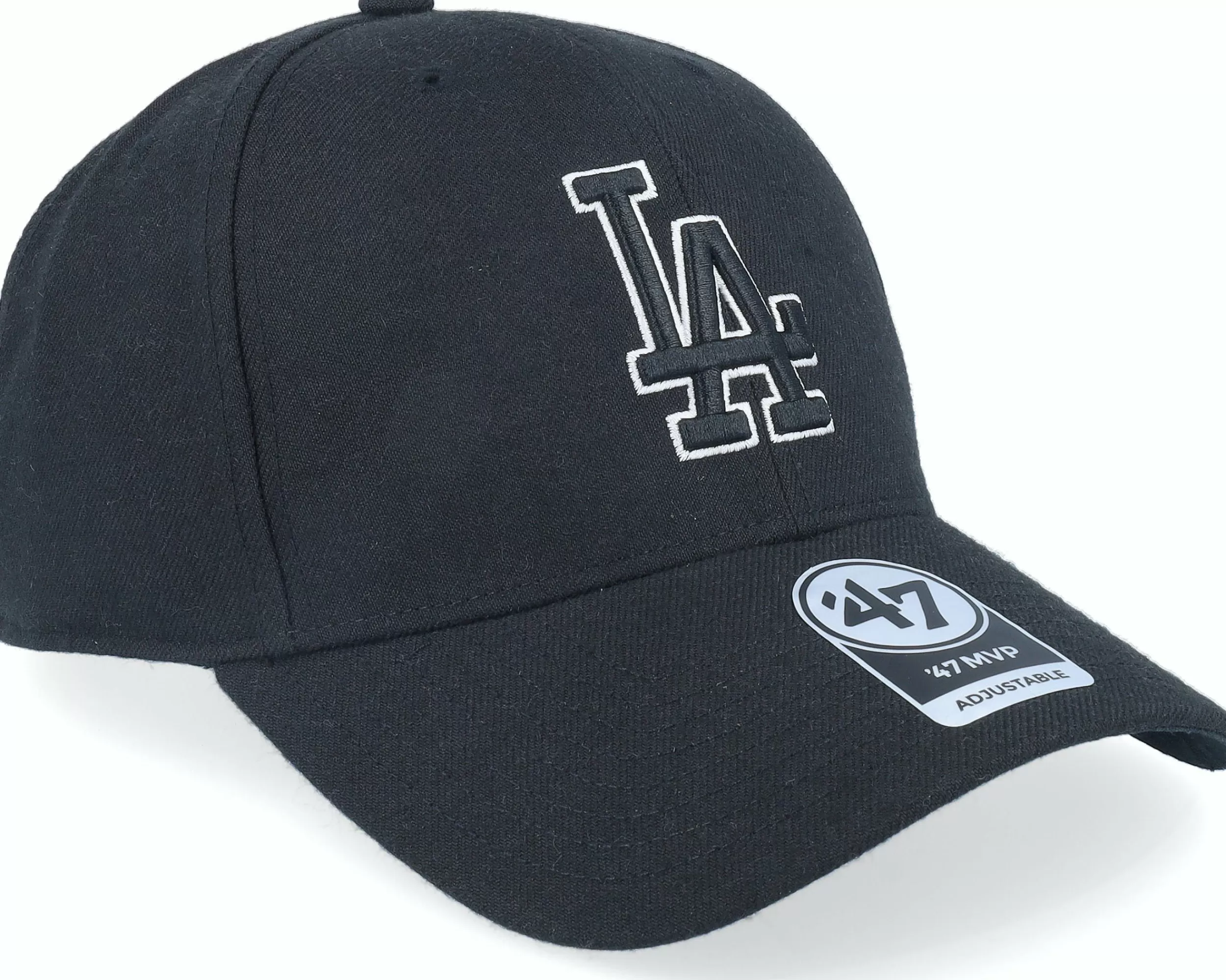 47 Brand Los Angeles Dodgers 47 Mvp Black/Black/White Adjustable - -Unisex Adjustable