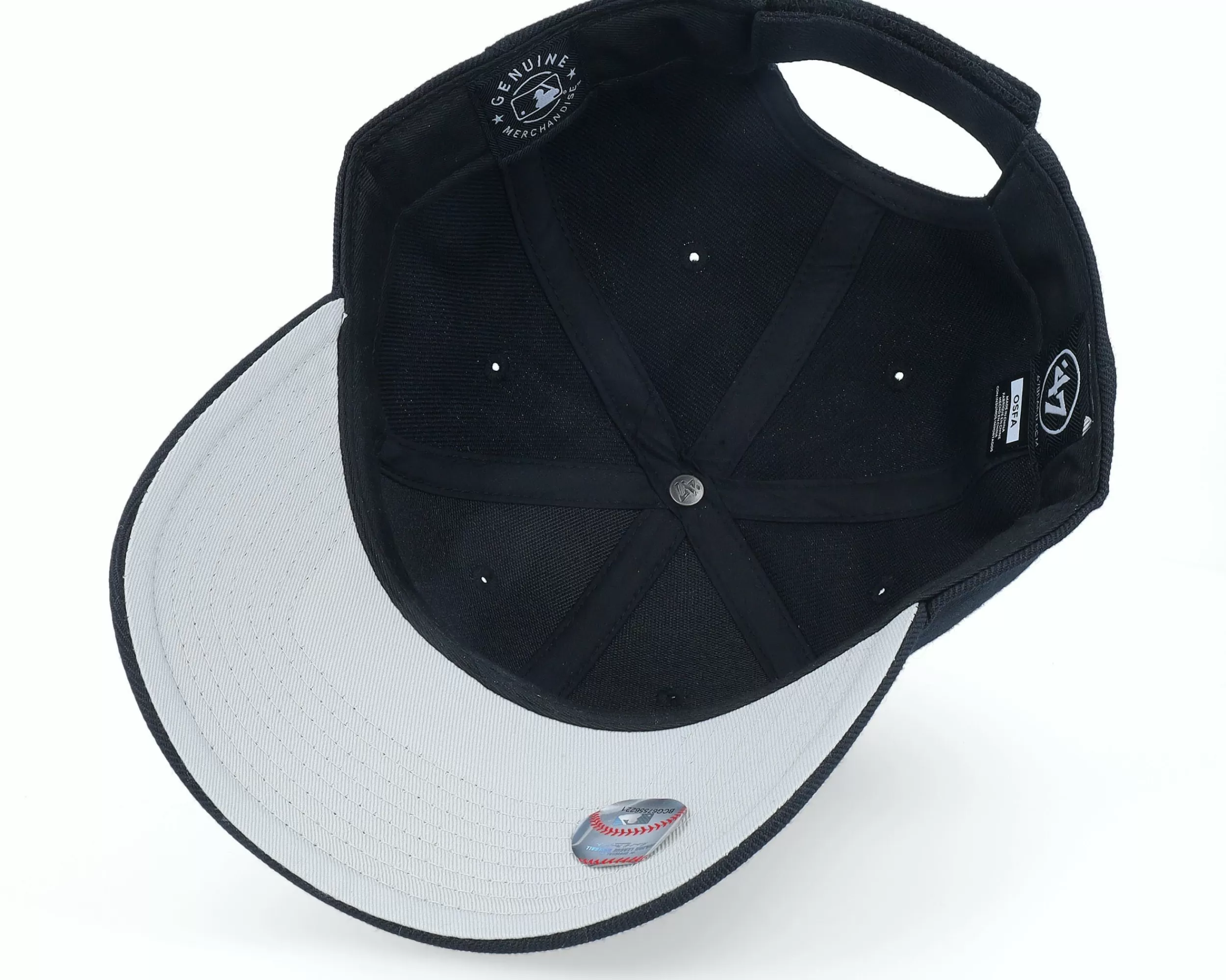 47 Brand Los Angeles Dodgers 47 Mvp Black/White Adjustable - -Unisex Adjustable