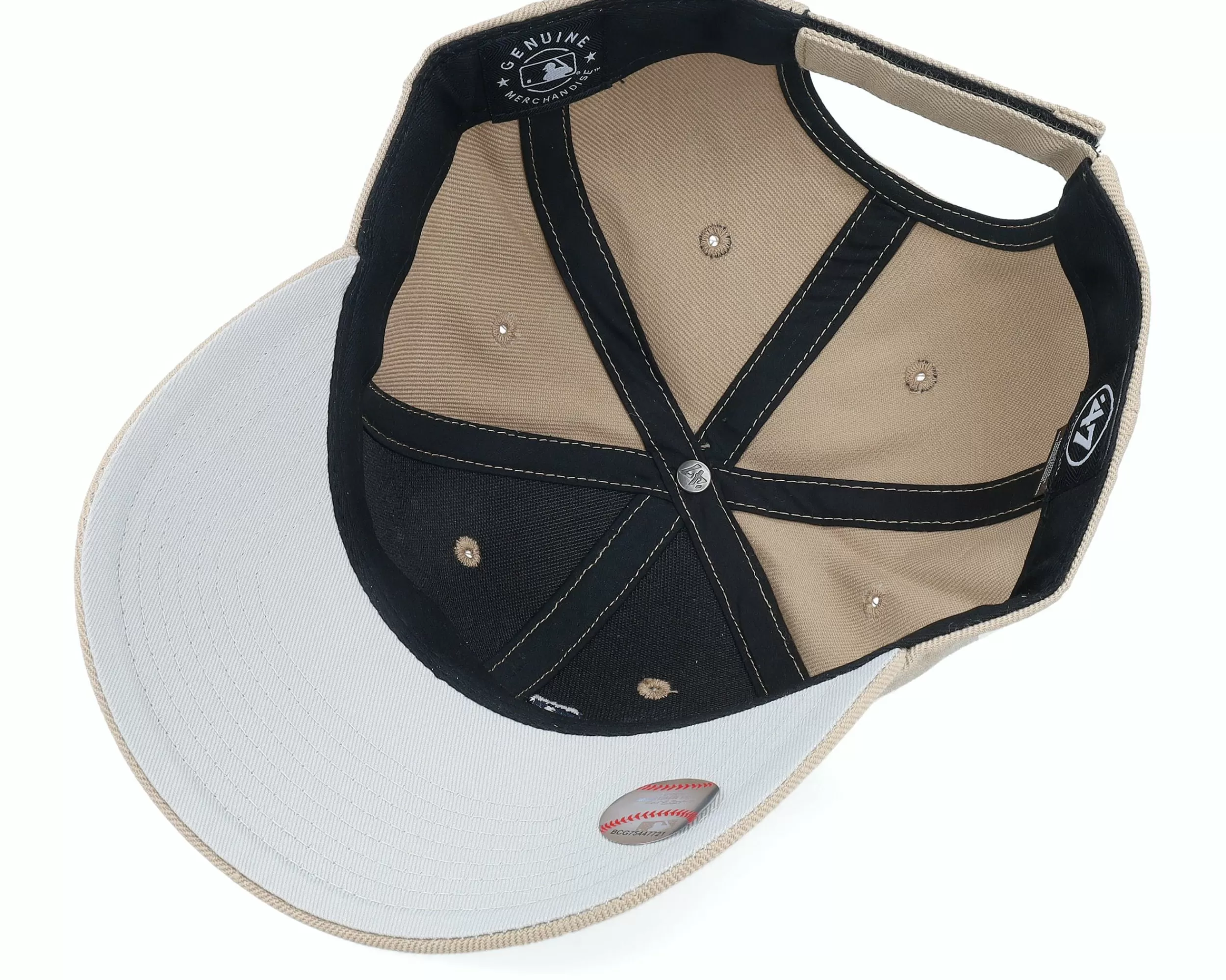 47 Brand Los Angeles Dodgers 47 Mvp Wool Khaki/Black Adjustable - -Unisex Adjustable