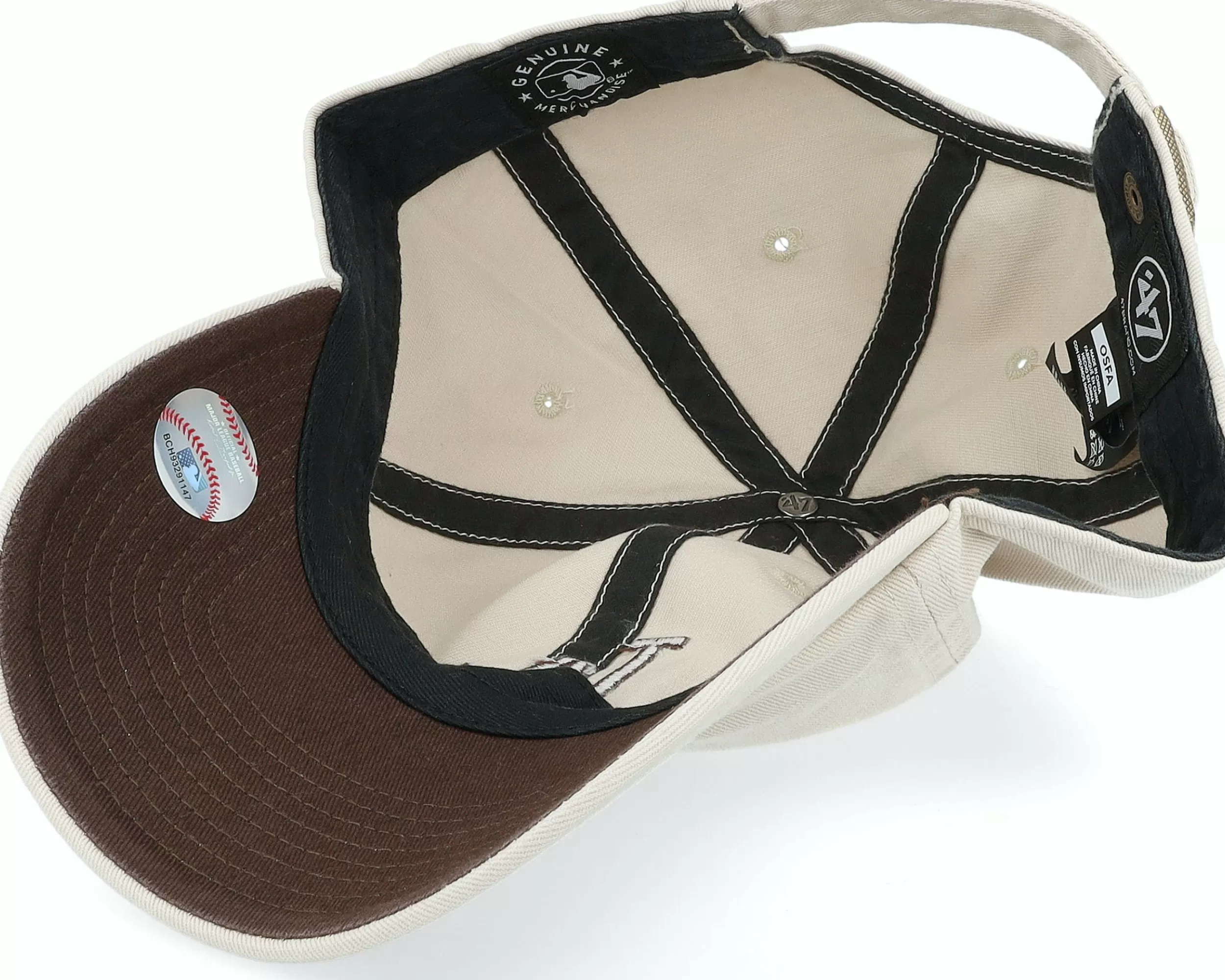 47 Brand Los Angeles Dodgers Ballpark Clean Up Bone Dad Cap - -Unisex Dad Cap
