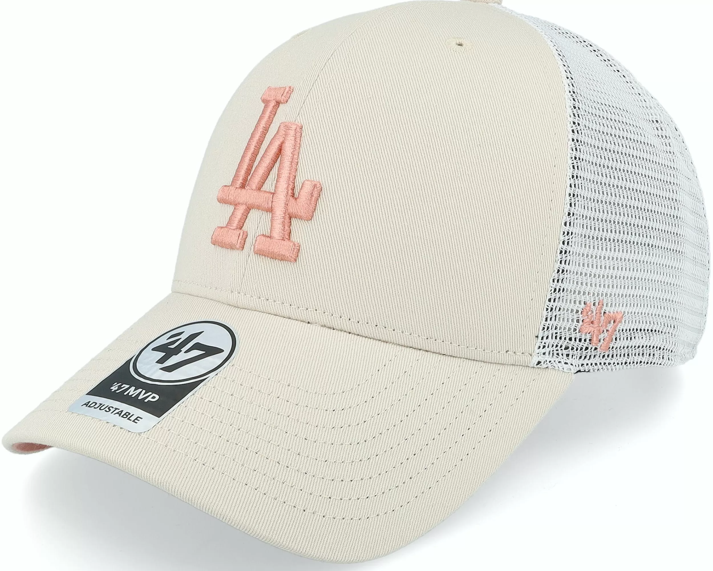47 Brand Los Angeles Dodgers Ballpark Mesh Mvp Bone Trucker - -Unisex Trucker