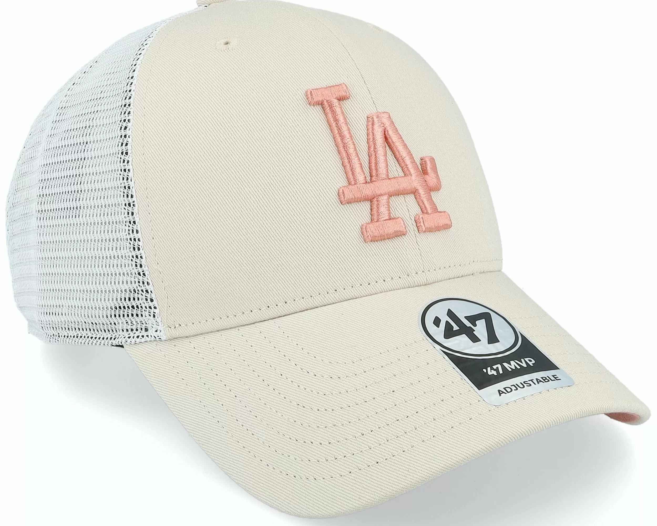 47 Brand Los Angeles Dodgers Ballpark Mesh Mvp Bone Trucker - -Unisex Trucker