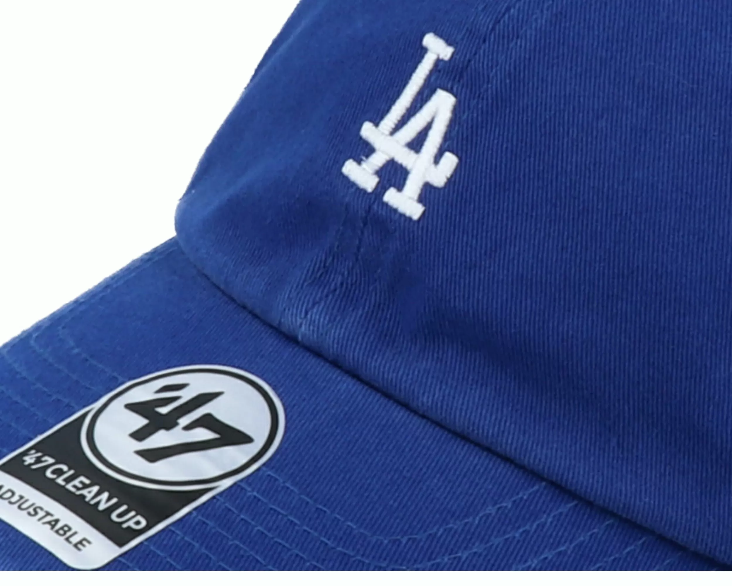 47 Brand Los Angeles Dodgers Base Runner Clean Up Blue/White Adjustable - -Unisex Dad Cap
