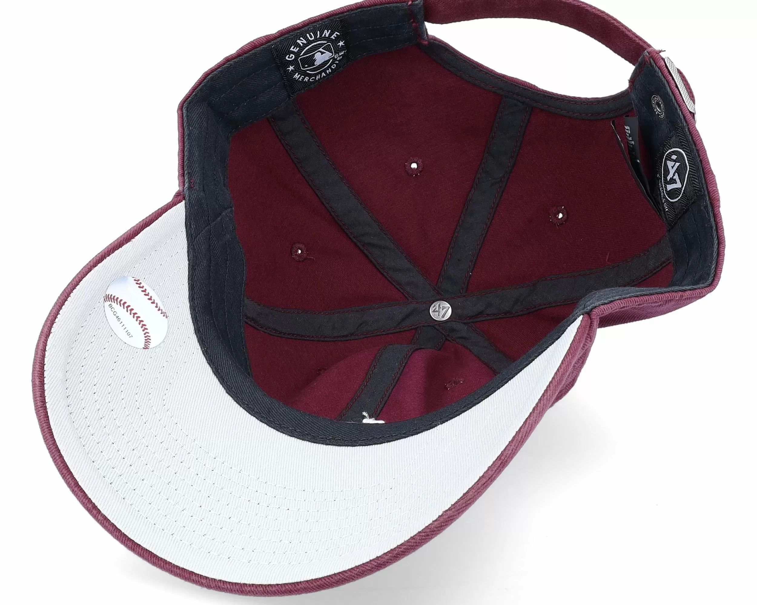 47 Brand Los Angeles Dodgers Base Runner Clean Up Dark Maroon Dad Cap - -Unisex Dad Cap