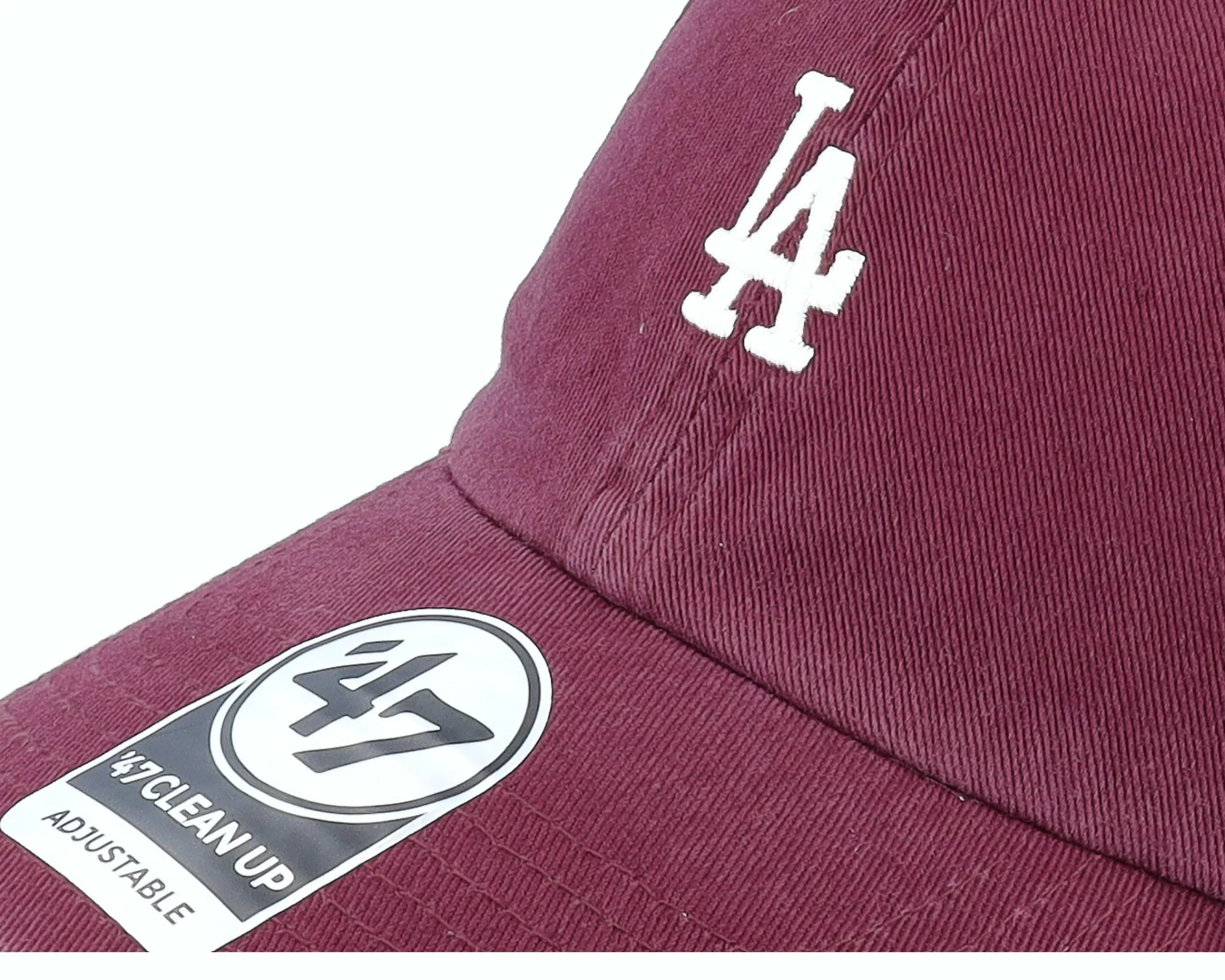 47 Brand Los Angeles Dodgers Base Runner Clean Up Dark Maroon Dad Cap - -Unisex Dad Cap