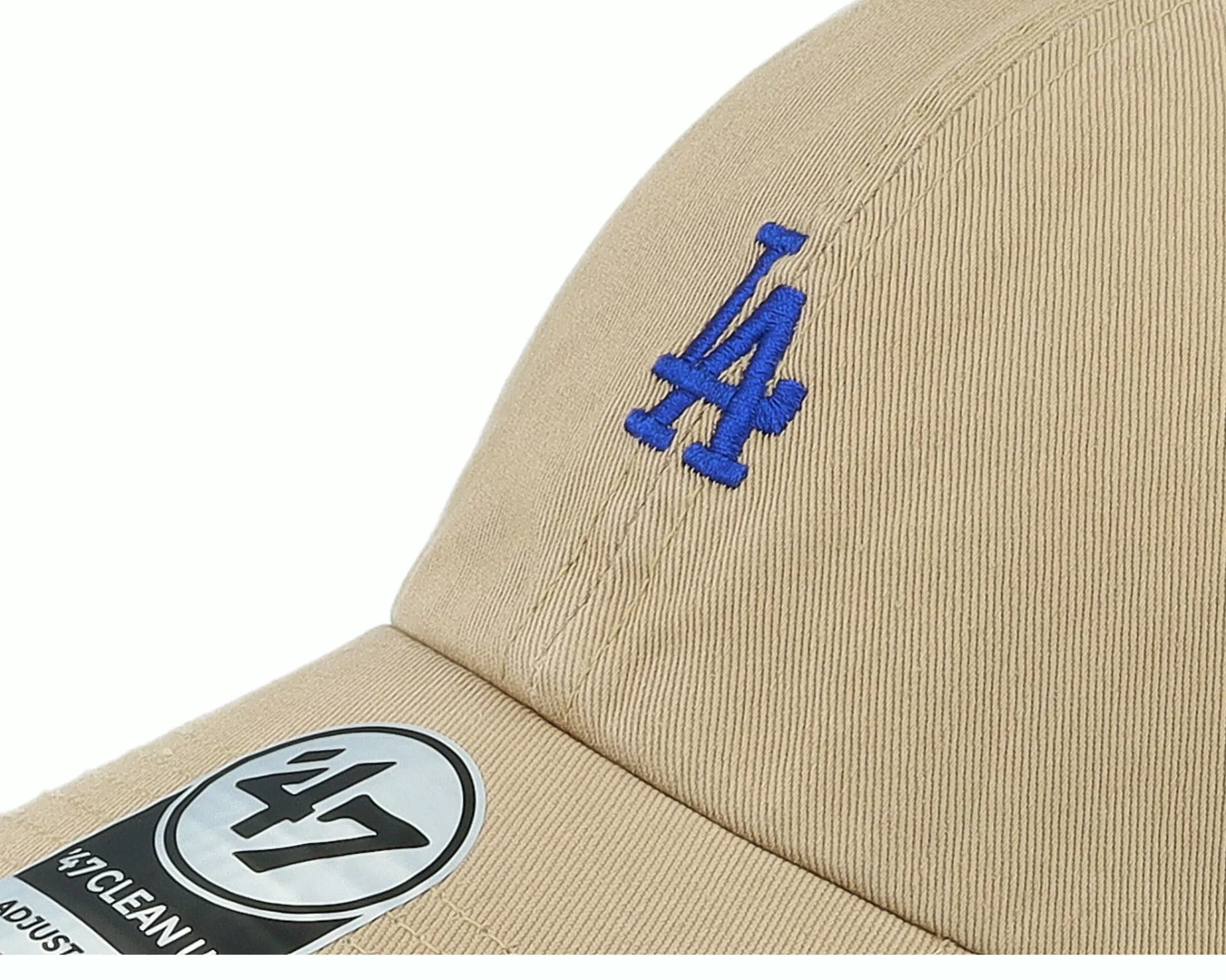47 Brand Los Angeles Dodgers Base Runner Clean Up Khaki Dad Cap - -Unisex Dad Cap