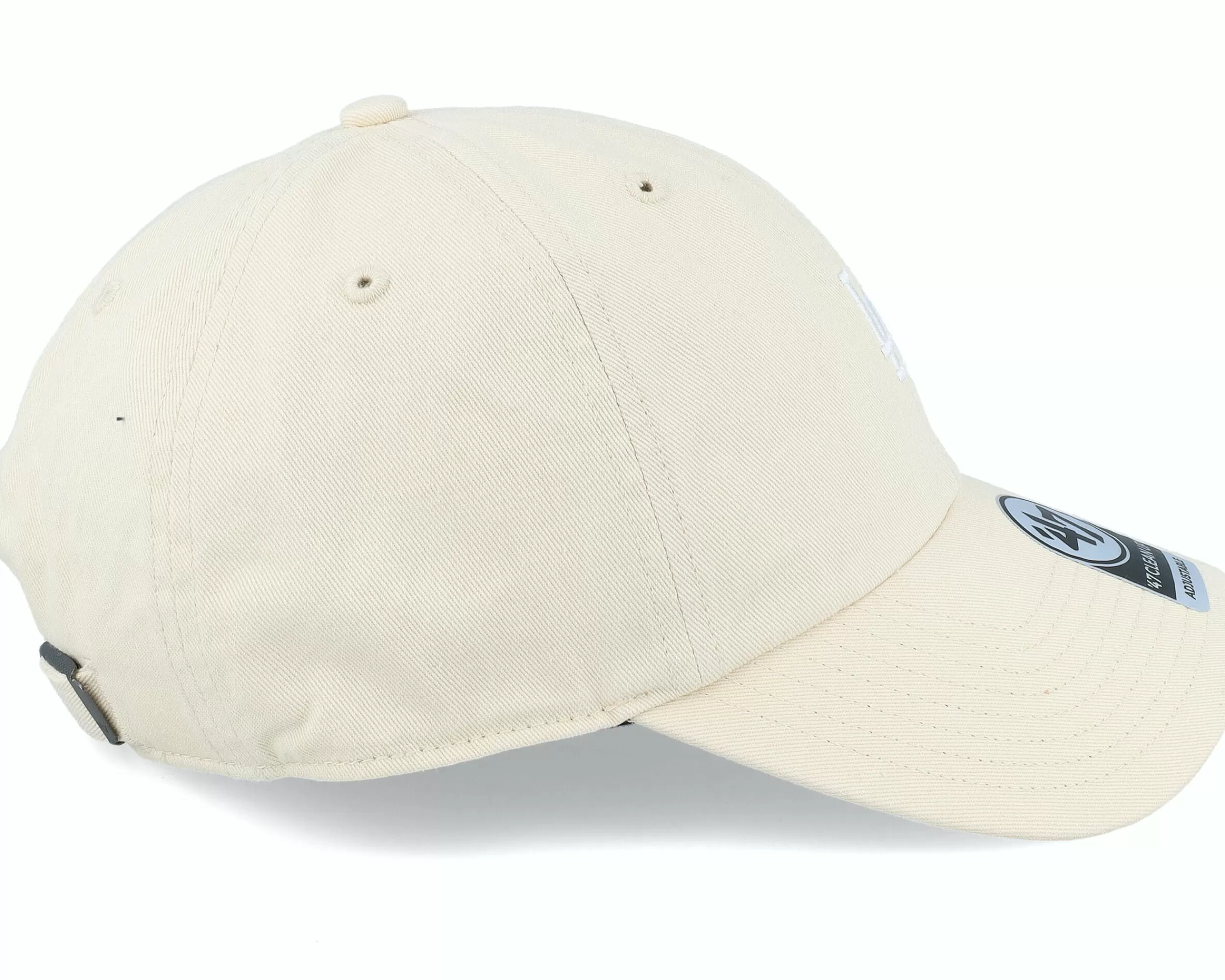 47 Brand Los Angeles Dodgers Base Runner Clean Up Natural Dad Cap - -Unisex Dad Cap