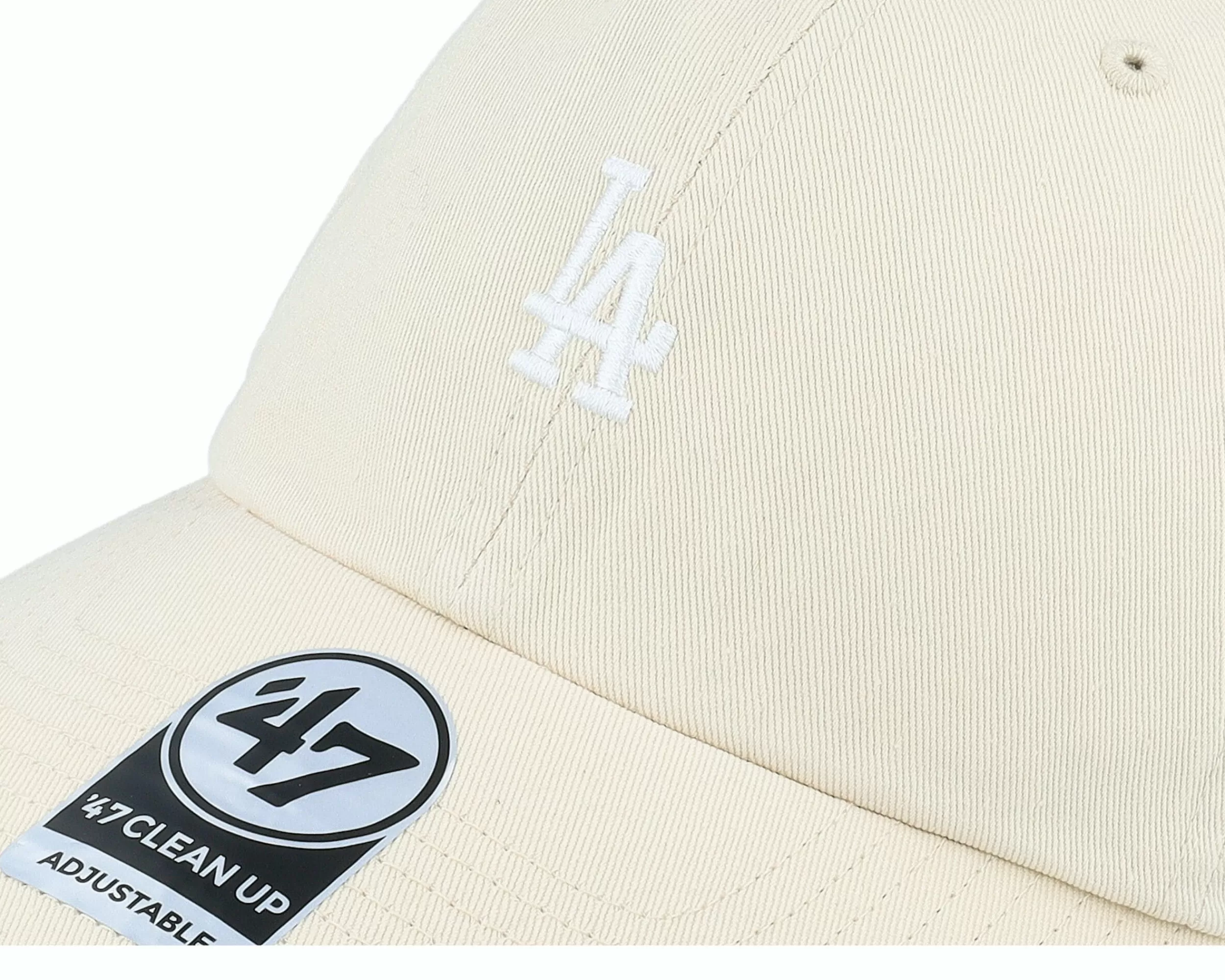 47 Brand Los Angeles Dodgers Base Runner Clean Up Natural Dad Cap - -Unisex Dad Cap