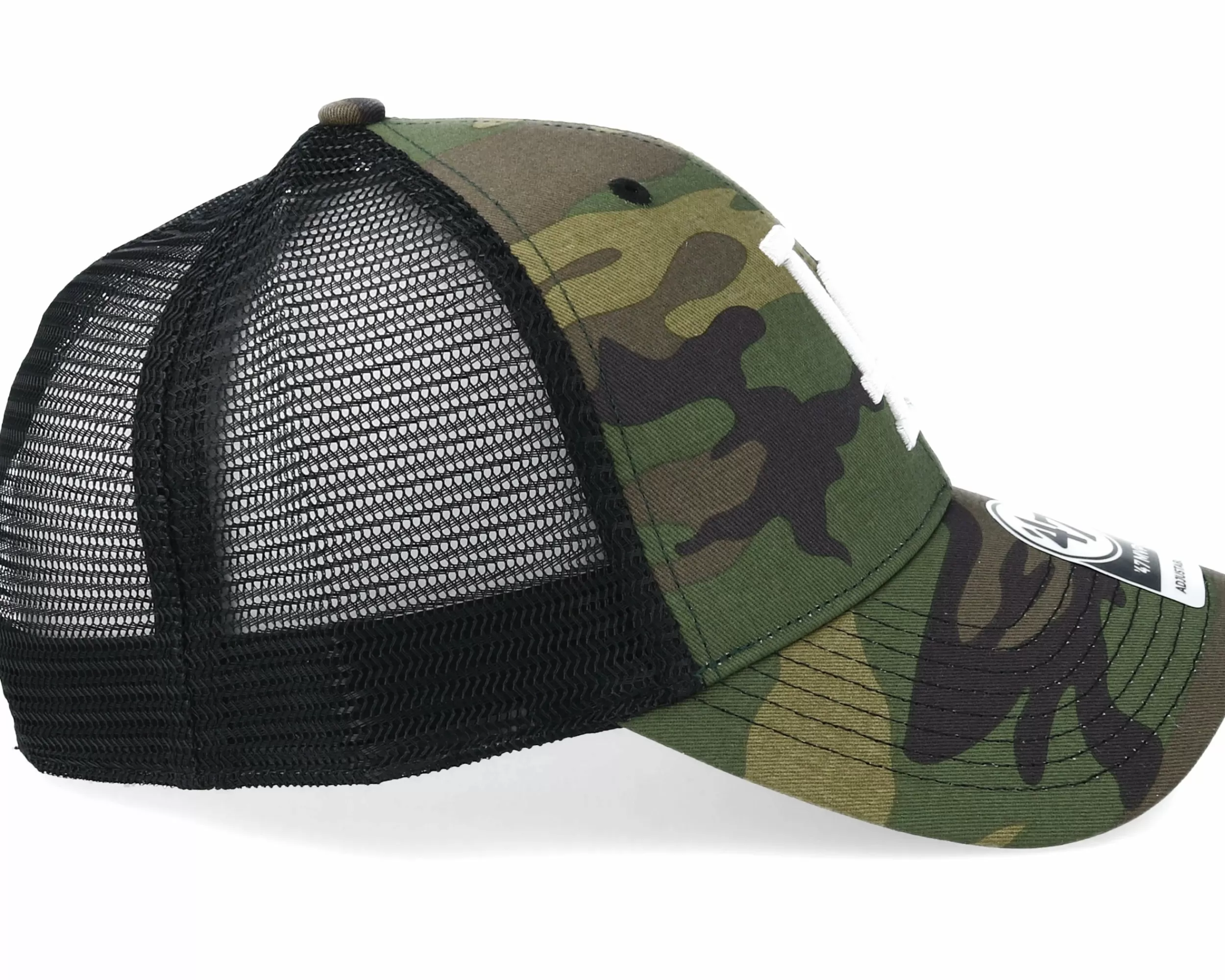 47 Brand Los Angeles Dodgers Branson 47 Mvp Camo/Black Trucker - -Unisex Trucker