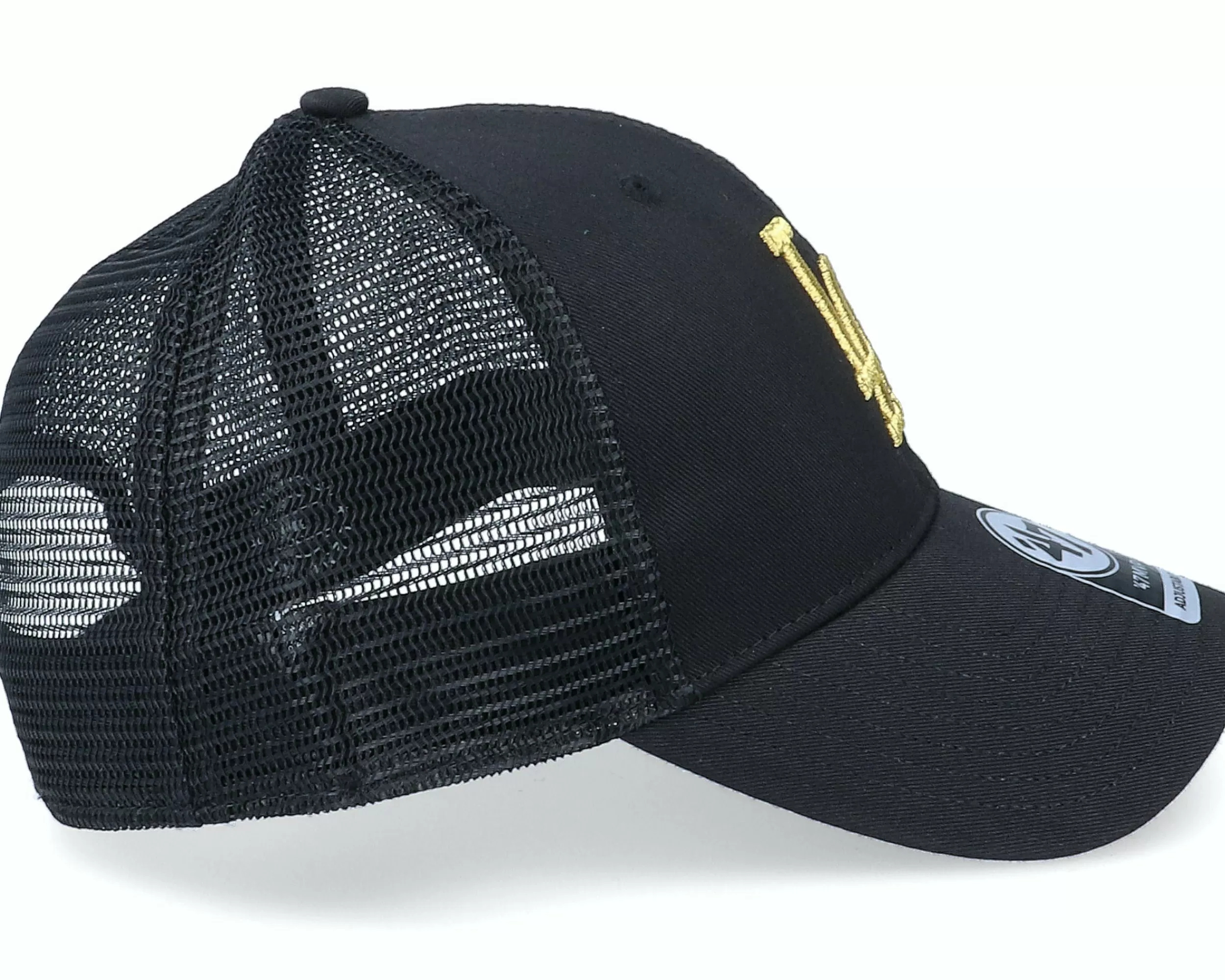47 Brand Los Angeles Dodgers Branson Metallic Mvp Black/Gold Trucker - -Unisex Trucker