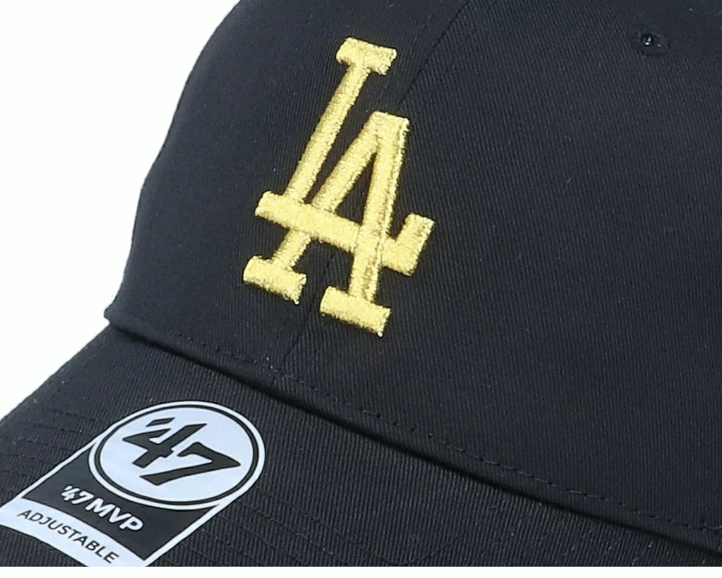 47 Brand Los Angeles Dodgers Branson Metallic Mvp Black/Gold Trucker - -Unisex Trucker