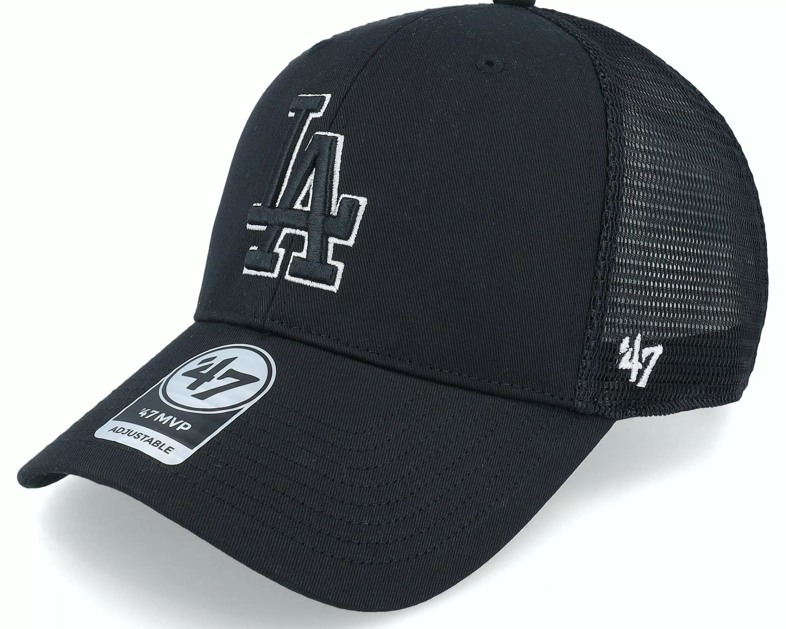 47 Brand Los Angeles Dodgers Branson Mvp Black Trucker - -Unisex Trucker