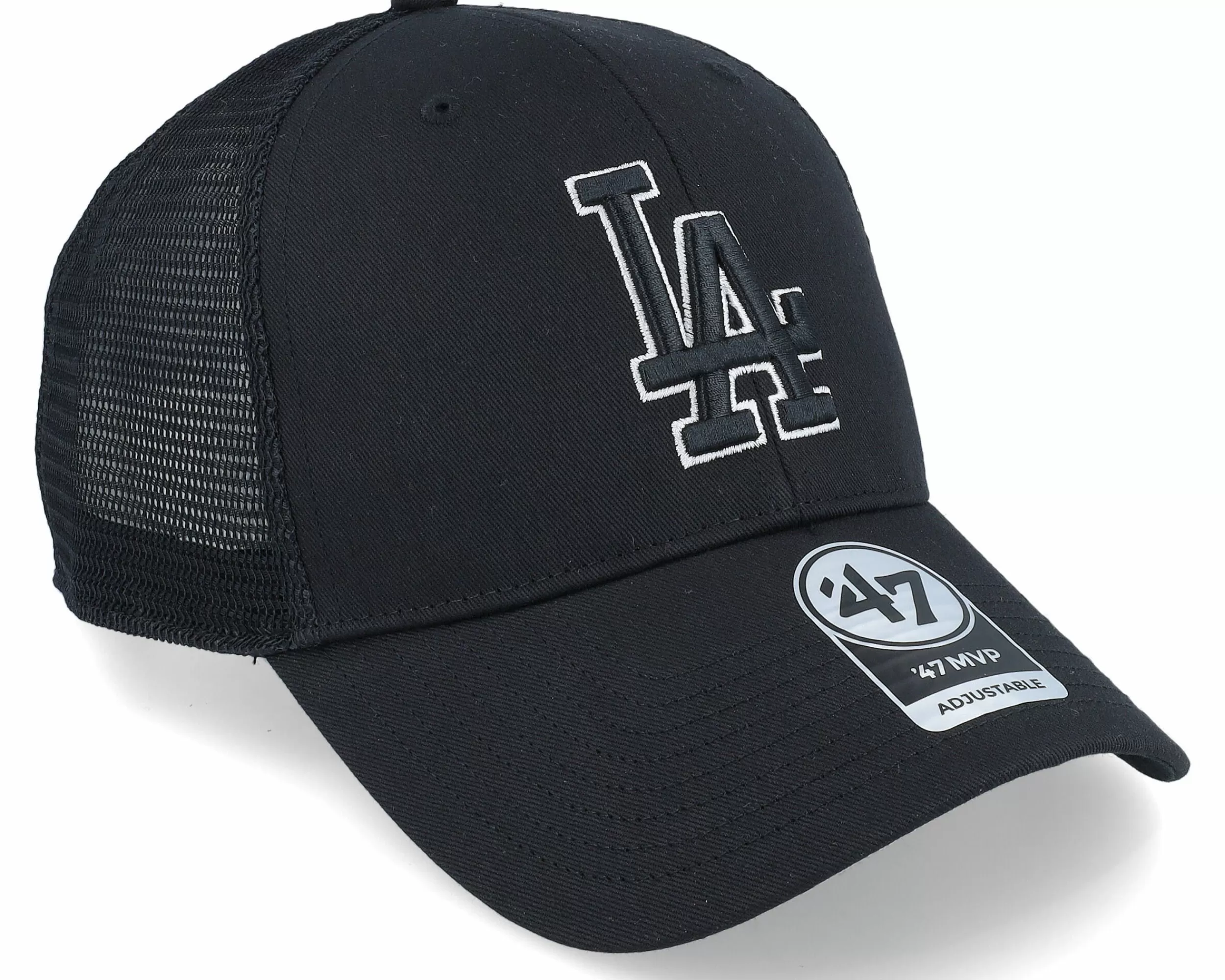 47 Brand Los Angeles Dodgers Branson Mvp Black Trucker - -Unisex Trucker