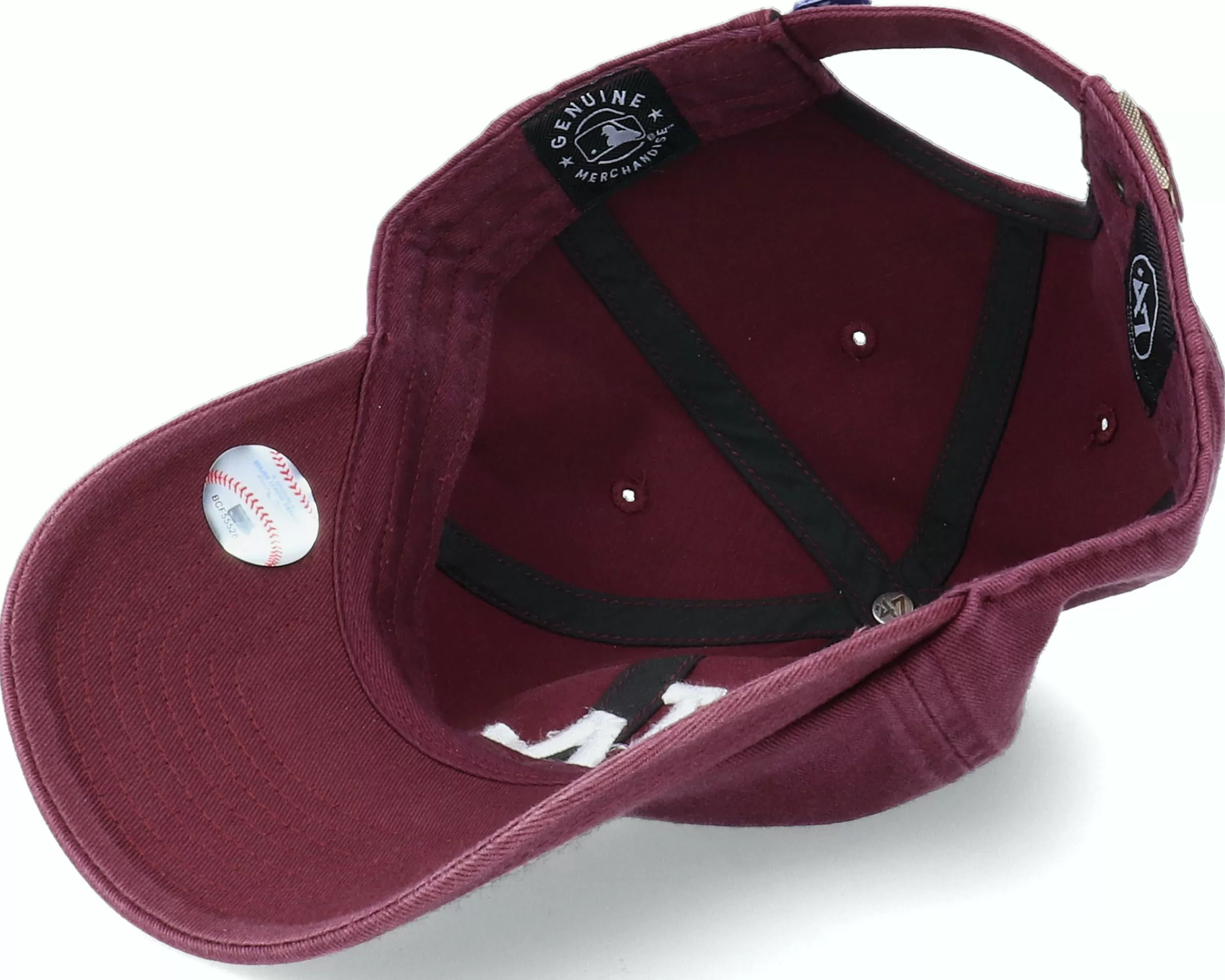 47 Brand Los Angeles Dodgers Clean Up Dark Maroon Dad Cap - -Unisex Dad Cap