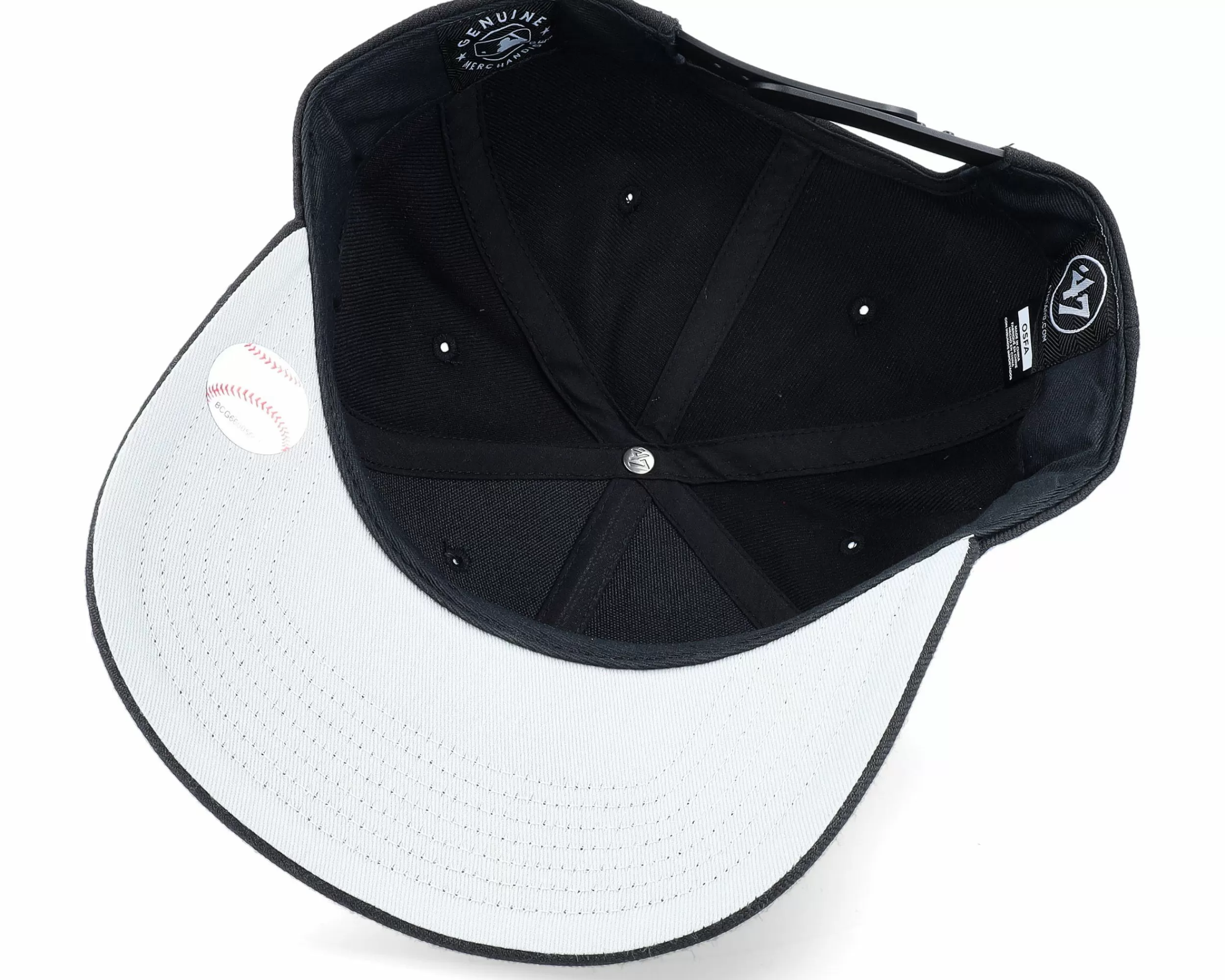 47 Brand Los Angeles Dodgers Cold Zone Mvp 1 Dp Black/White Adjustable - -Unisex Adjustable