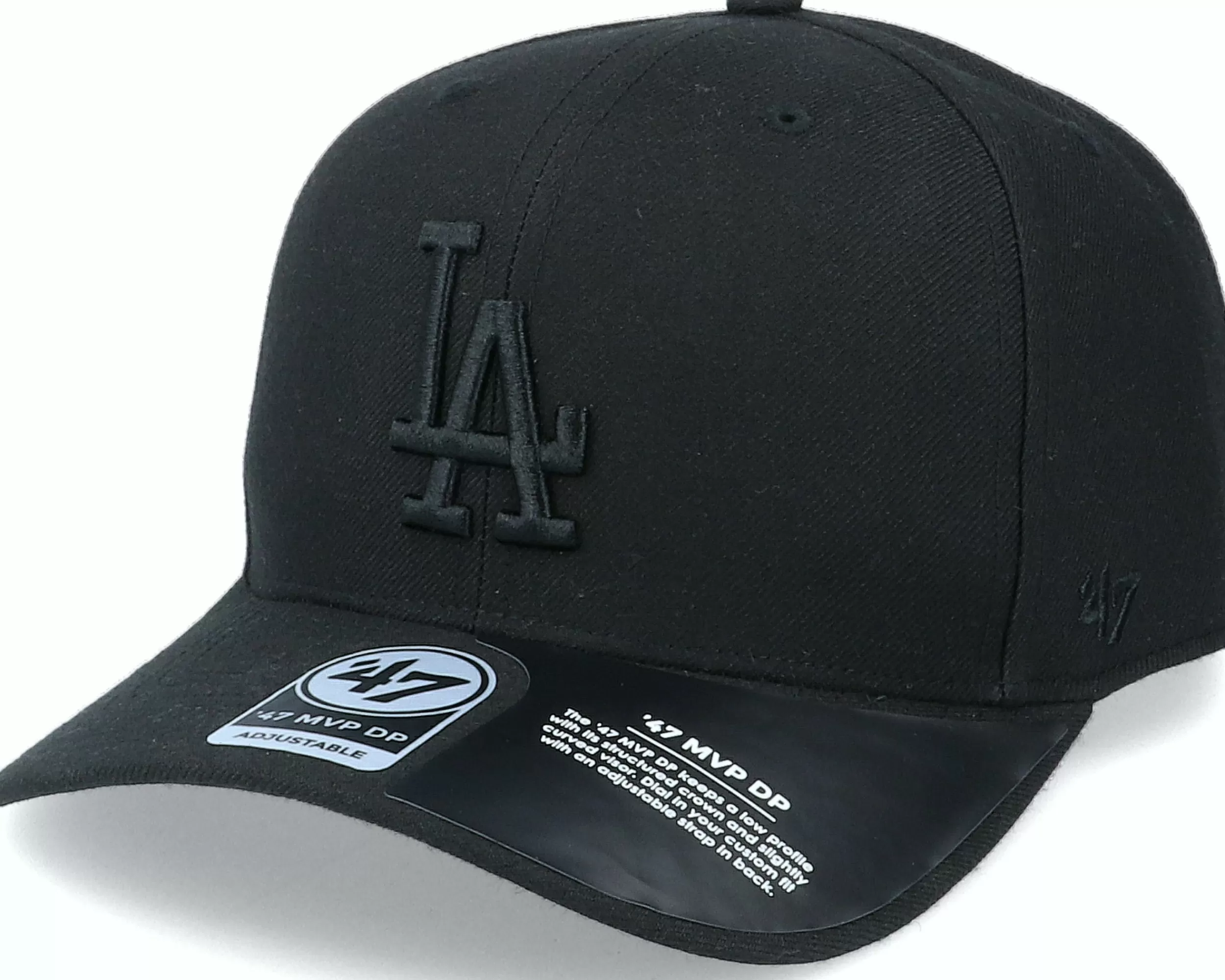 47 Brand Los Angeles Dodgers Cold Zone Mvp Dp Black Adjustable - -Unisex Adjustable