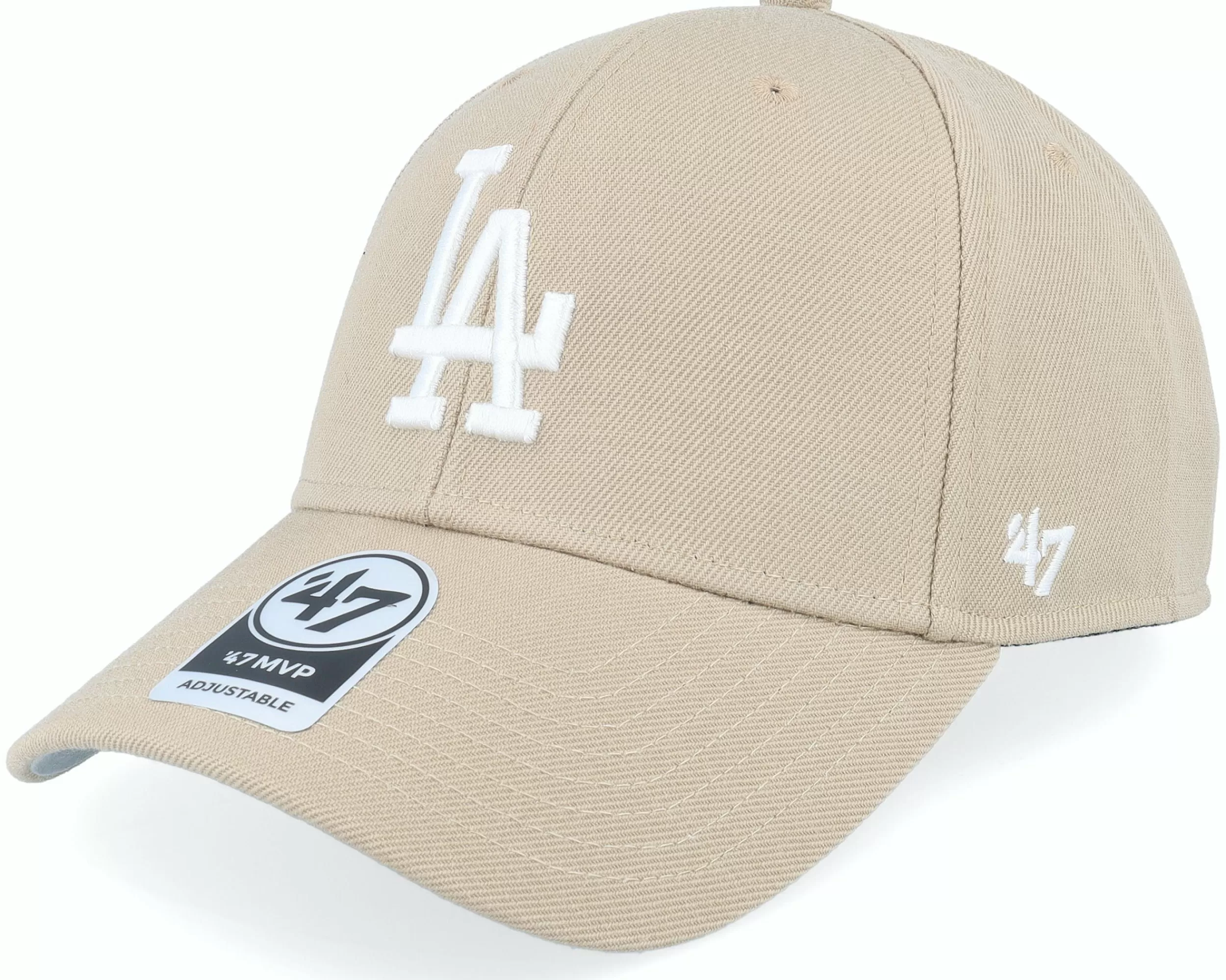 47 Brand Los Angeles Dodgers Los Angeles Dodgers 47 Mvp Wool Khaki/White Adjustable - -Unisex Adjustable