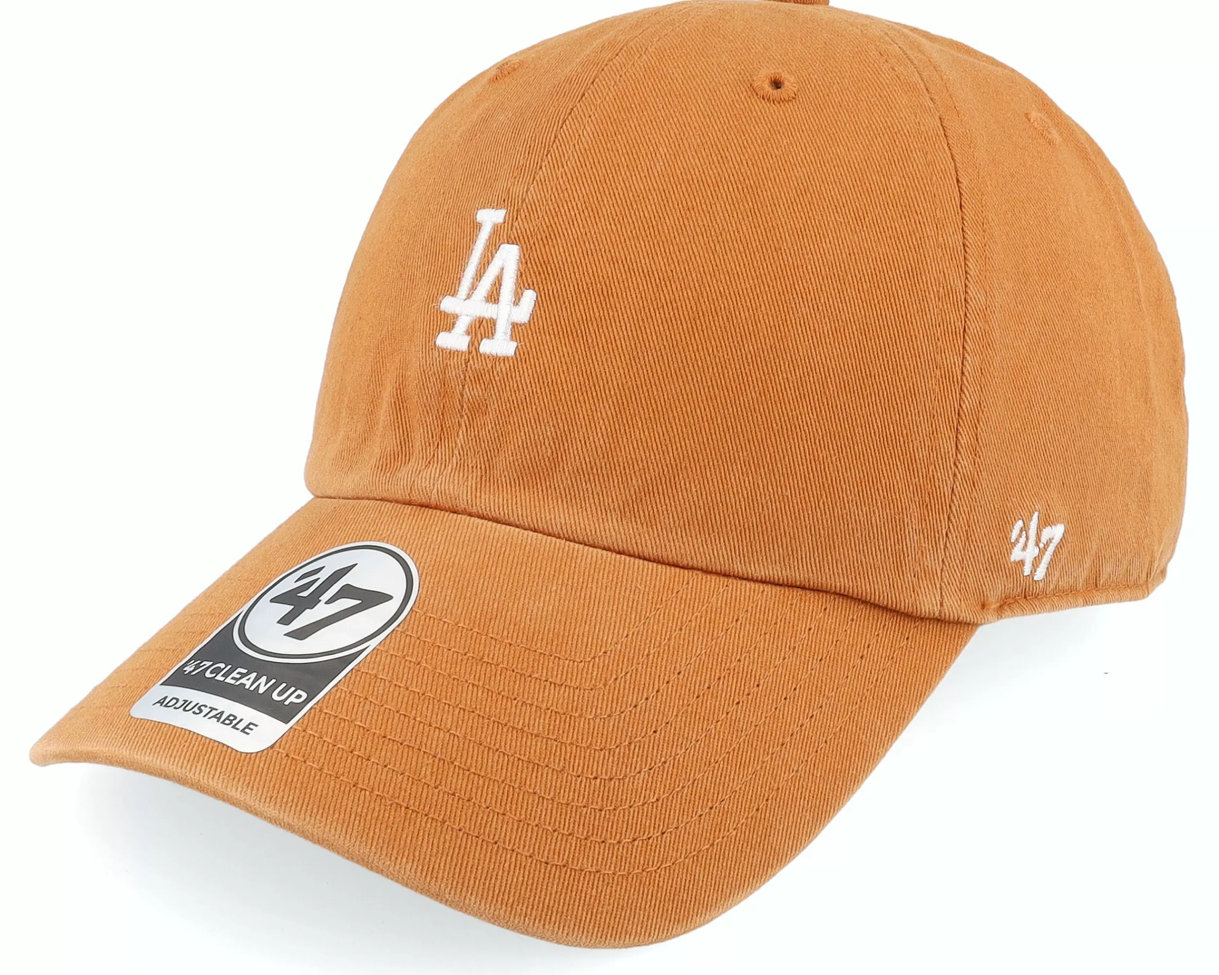 47 Brand Los Angeles Dodgers Mlb Base Runner Clean Up Burnt Orange Dad Cap - -Unisex Dad Cap