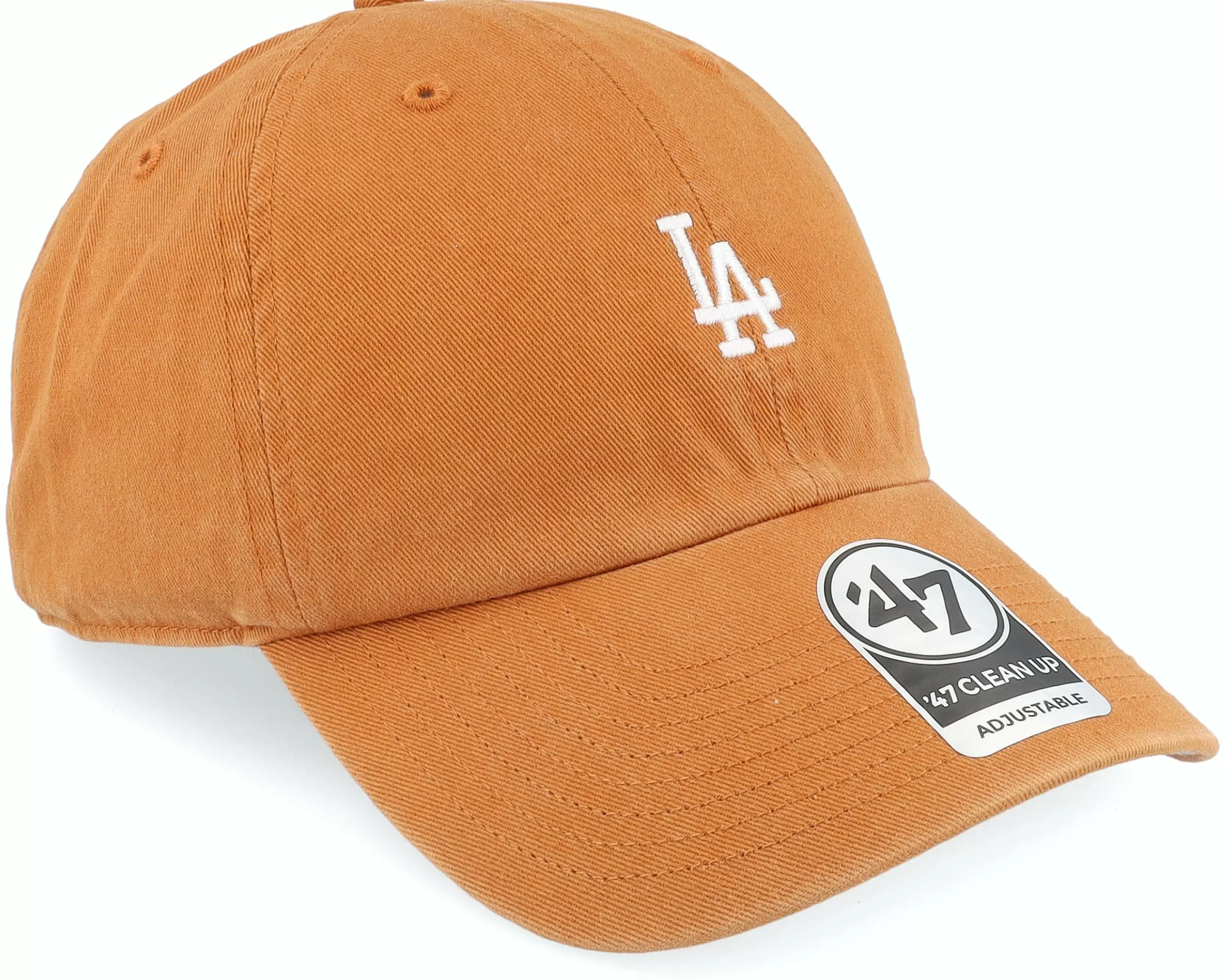 47 Brand Los Angeles Dodgers Mlb Base Runner Clean Up Burnt Orange Dad Cap - -Unisex Dad Cap