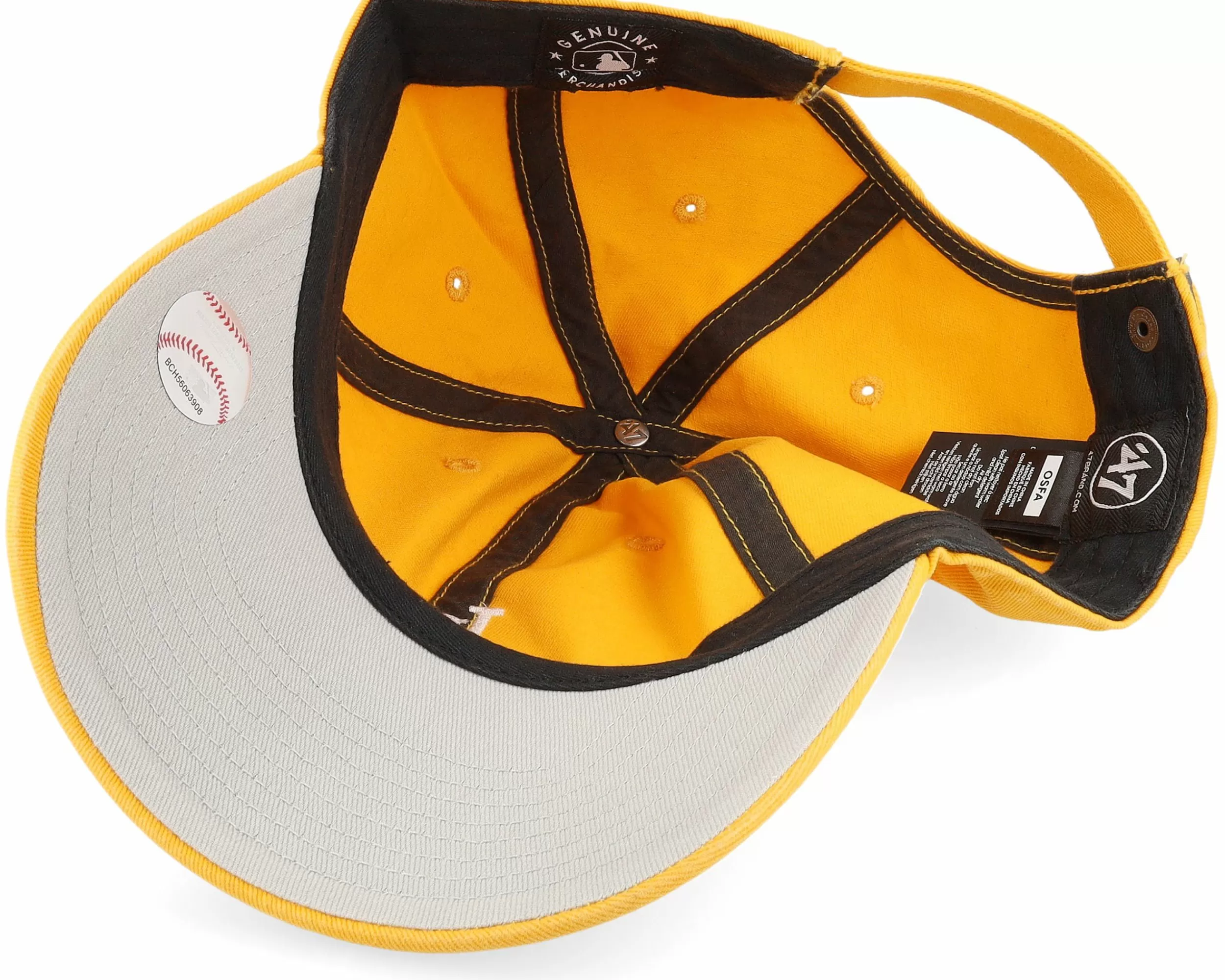 47 Brand Los Angeles Dodgers Mlb Base Runner Clean Up Gold Dad Cap - -Unisex Dad Cap
