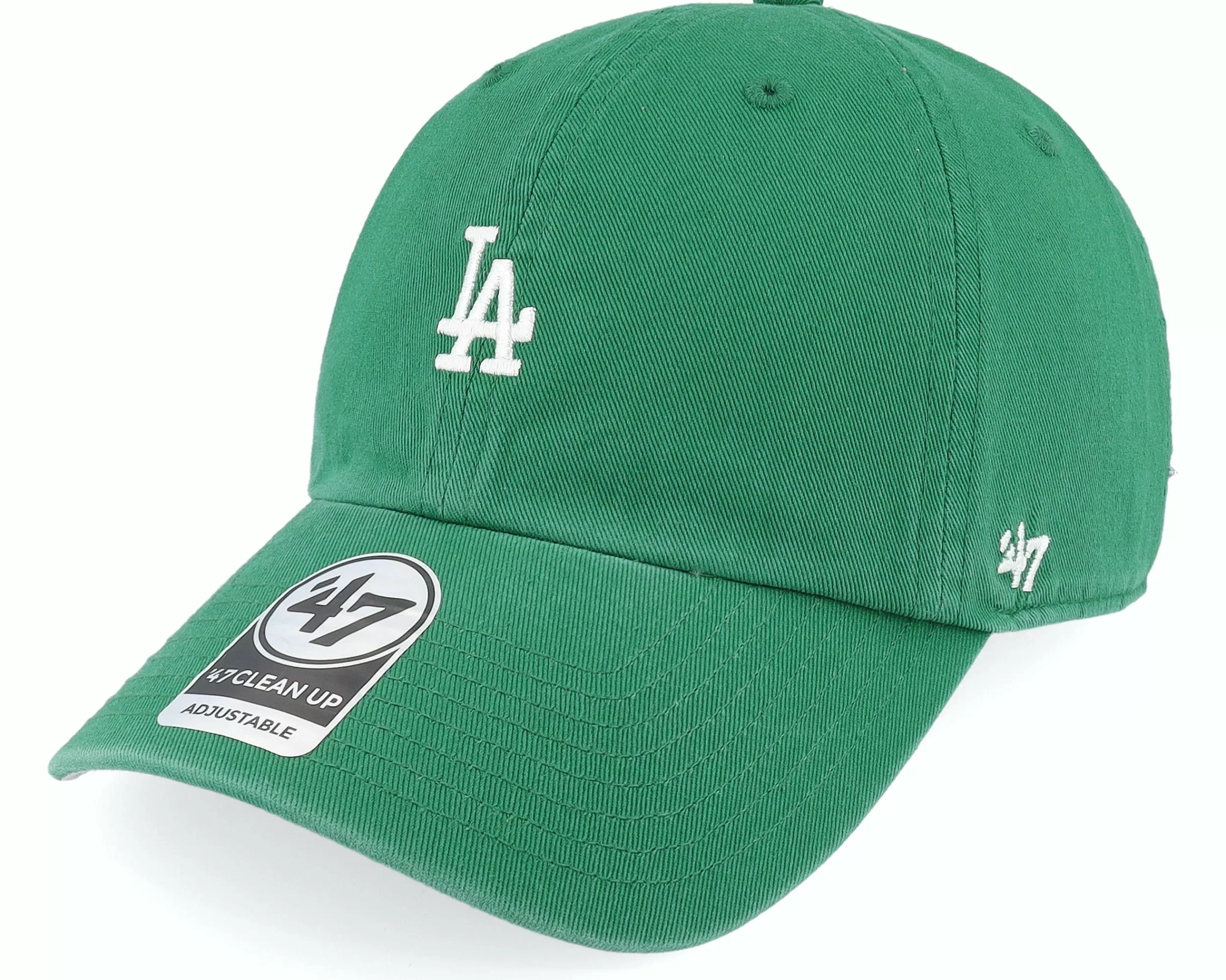 47 Brand Los Angeles Dodgers Mlb Base Runner Clean Up Kelly Green Dad Cap - -Unisex Dad Cap